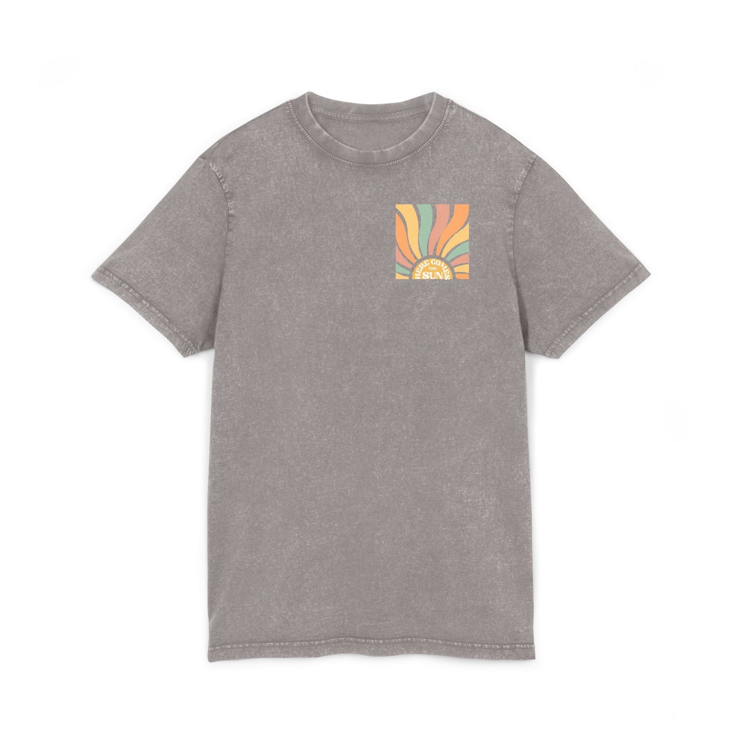Here Comes the Sun Design- Acid Washed Tee for Summer