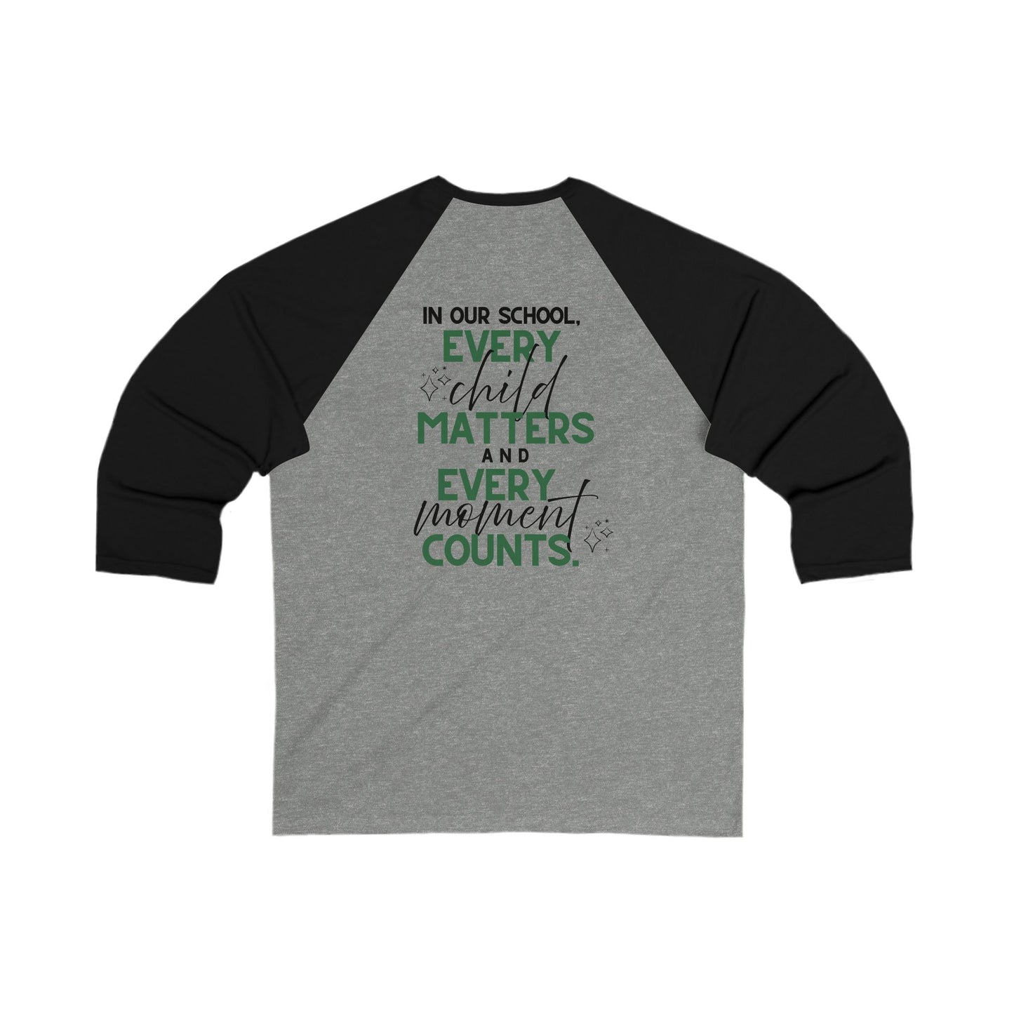 WFE Unisex Baseball Tee - "William Floyd Elementary" with "Every Child Matters" Print