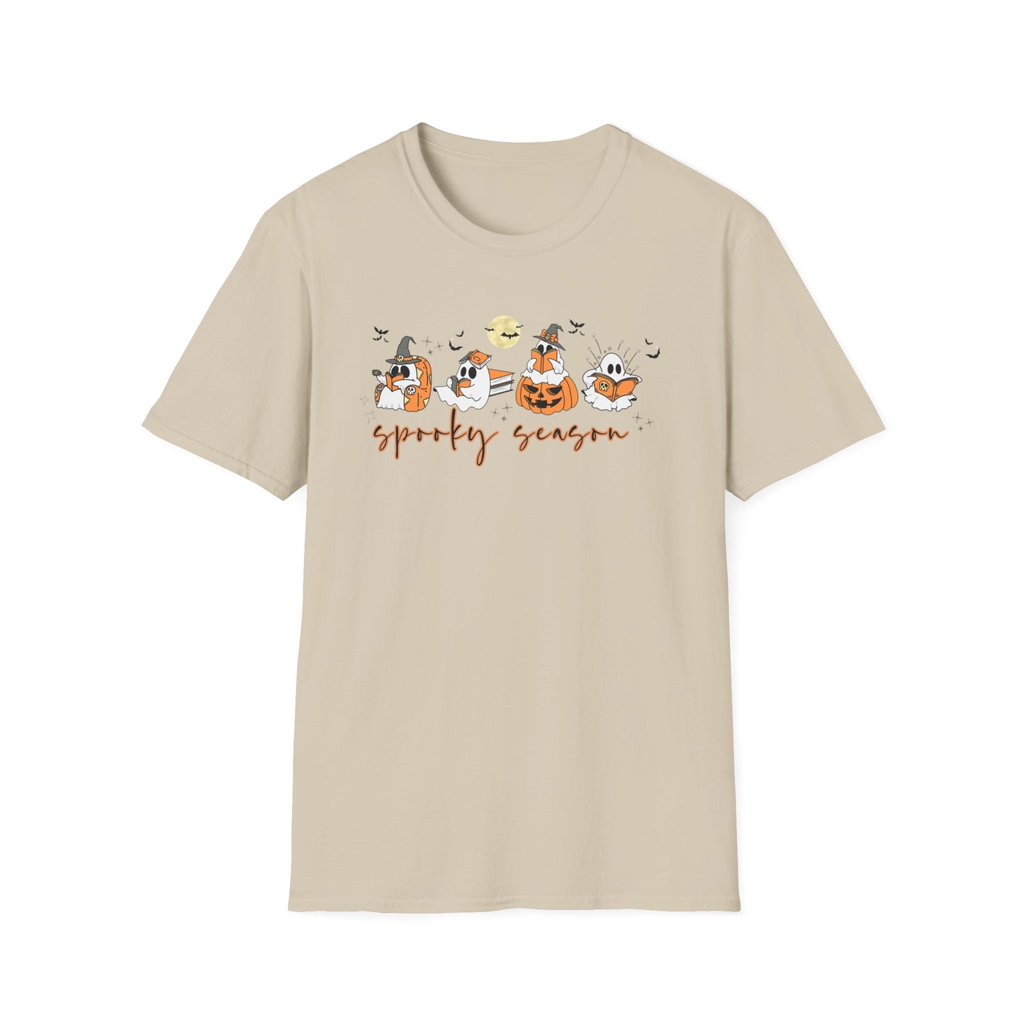 Reading Ghosts- Spooky Season, Unisex Softstyle Tee