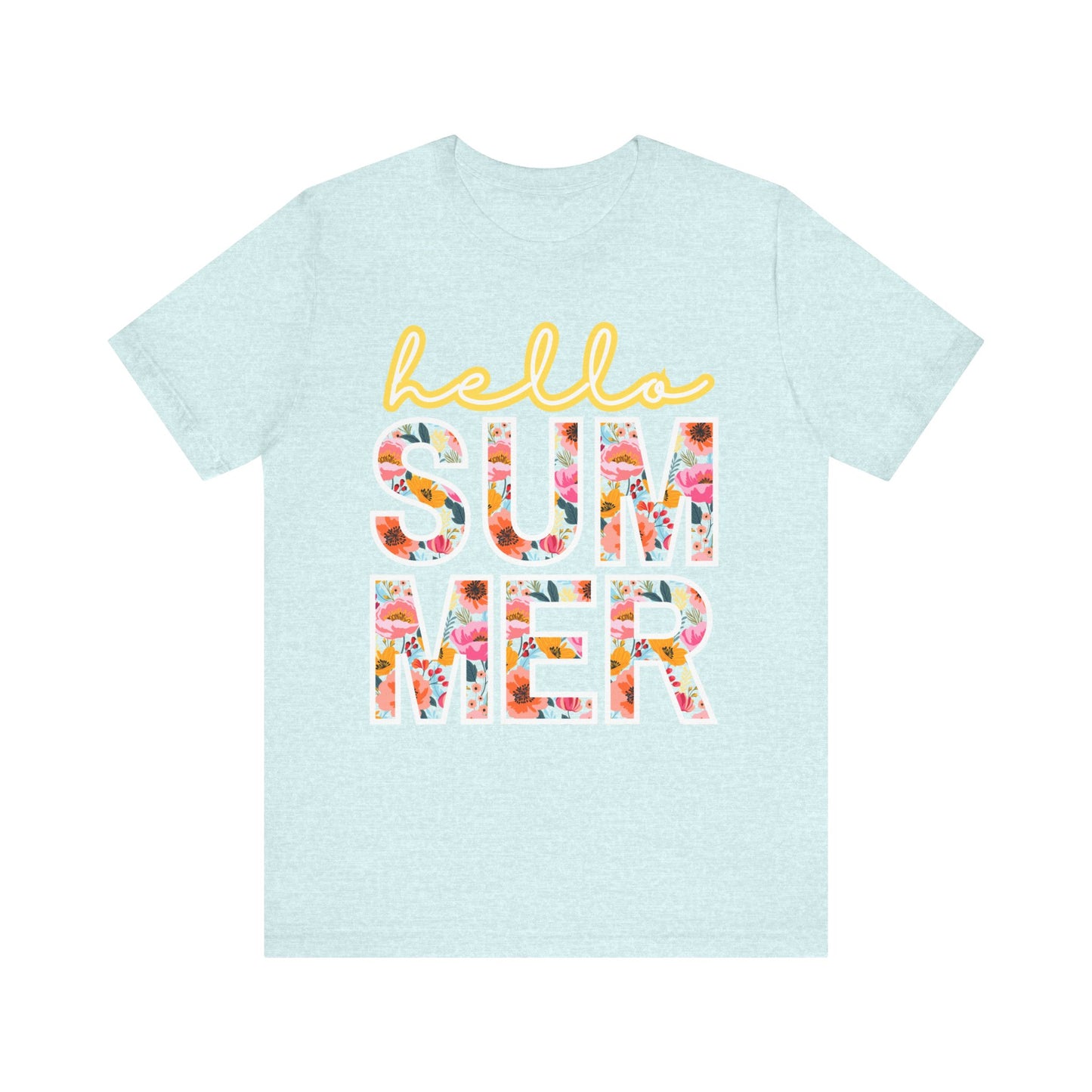Hello Summer Tee, Summer Shirt, Unisex T-Shirt, Vacation Apparel, Gift for Beach Lovers