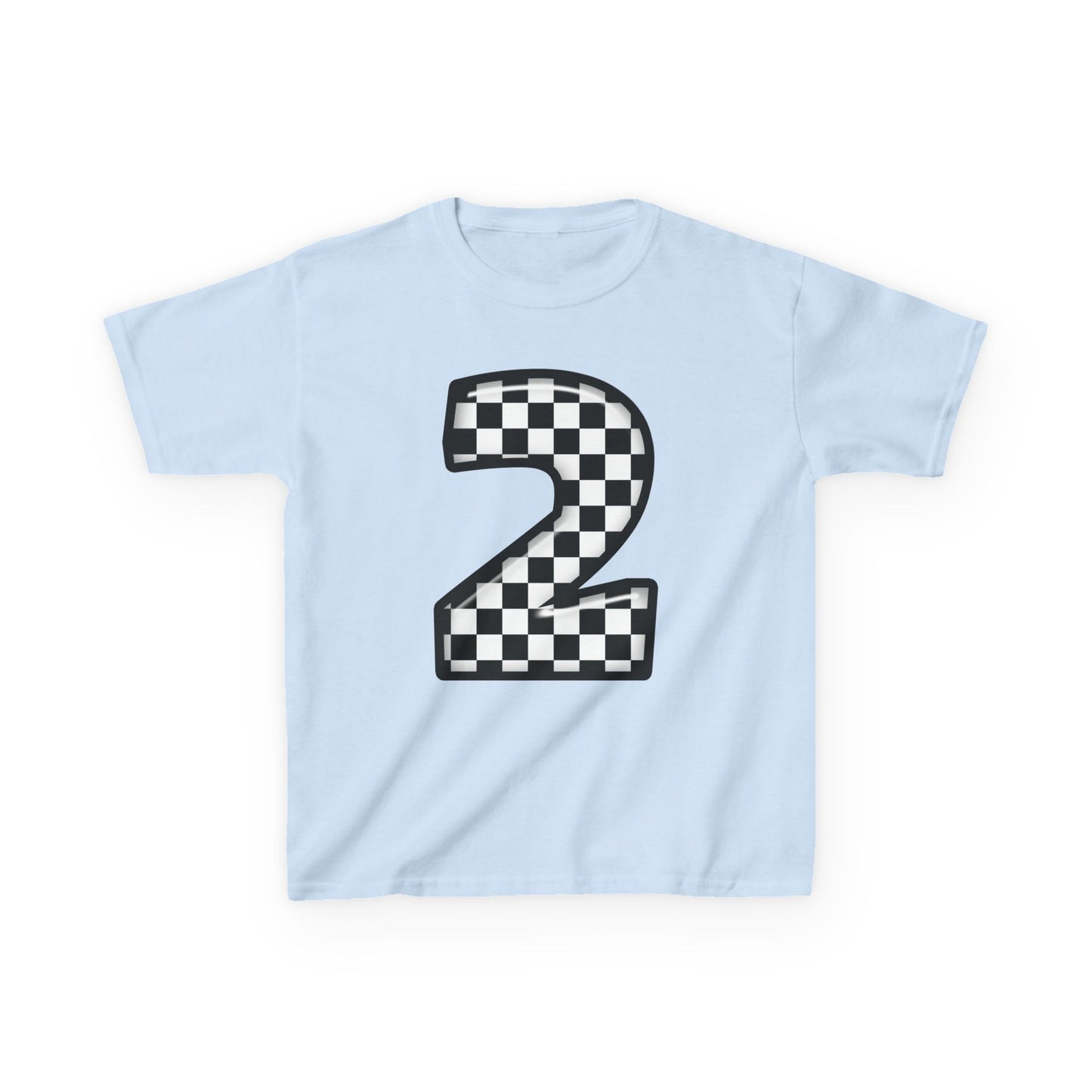 Mini-Checkered Number 2 Tee - Perfect for Birthdays and Celebrations