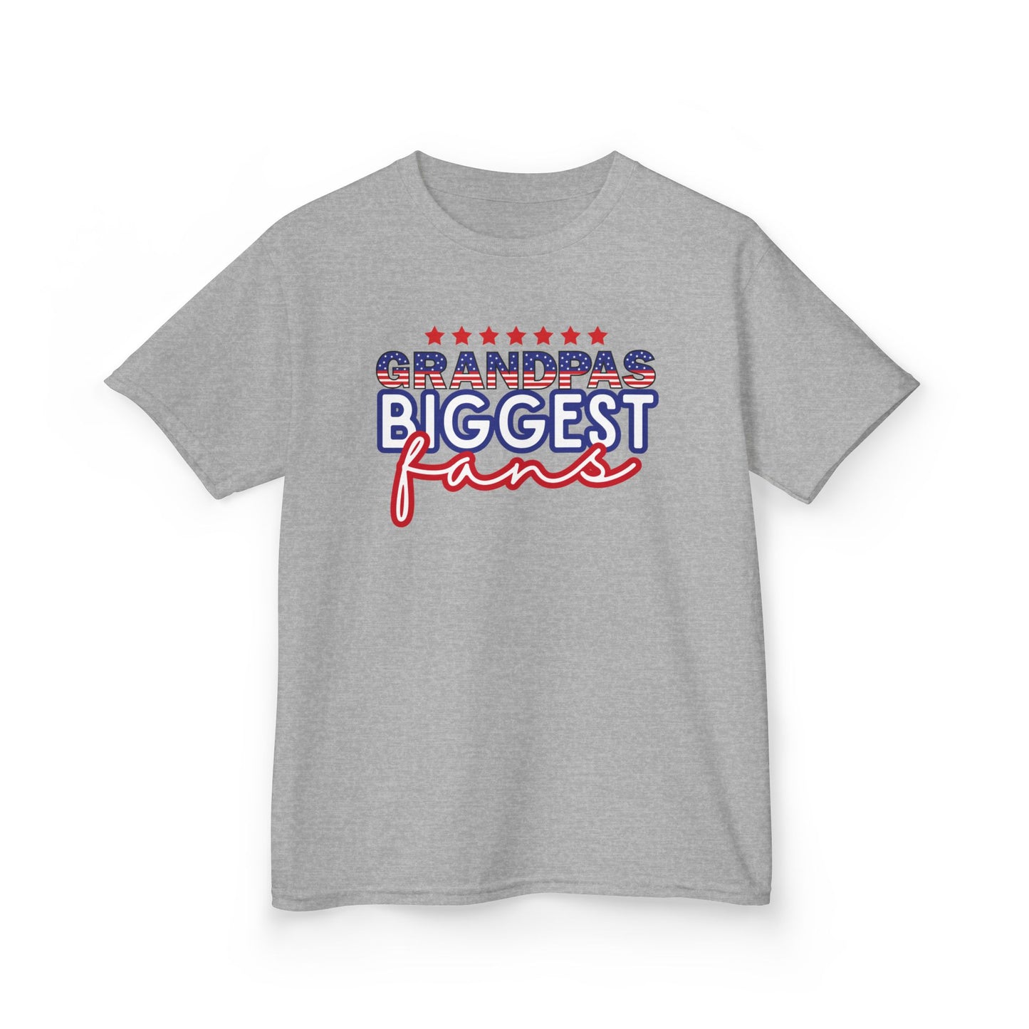 Custom Grandpa's Biggest Fans Kids T-Shirt - Jolly 70 Design, Perfect for Family Gatherings!