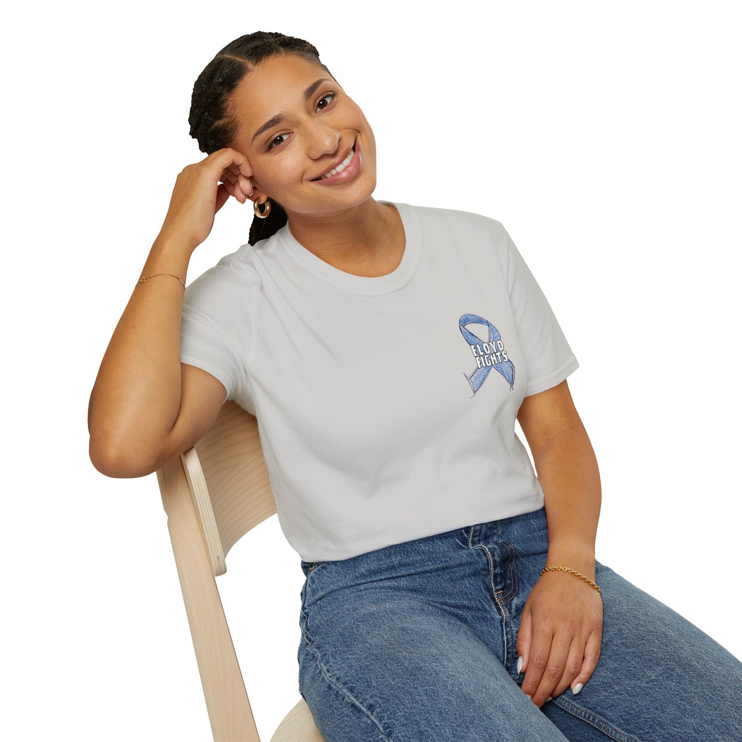 FLOYD FIGHTS Ribbon Diabetes Awareness T-Shirt | Softstyle Tee