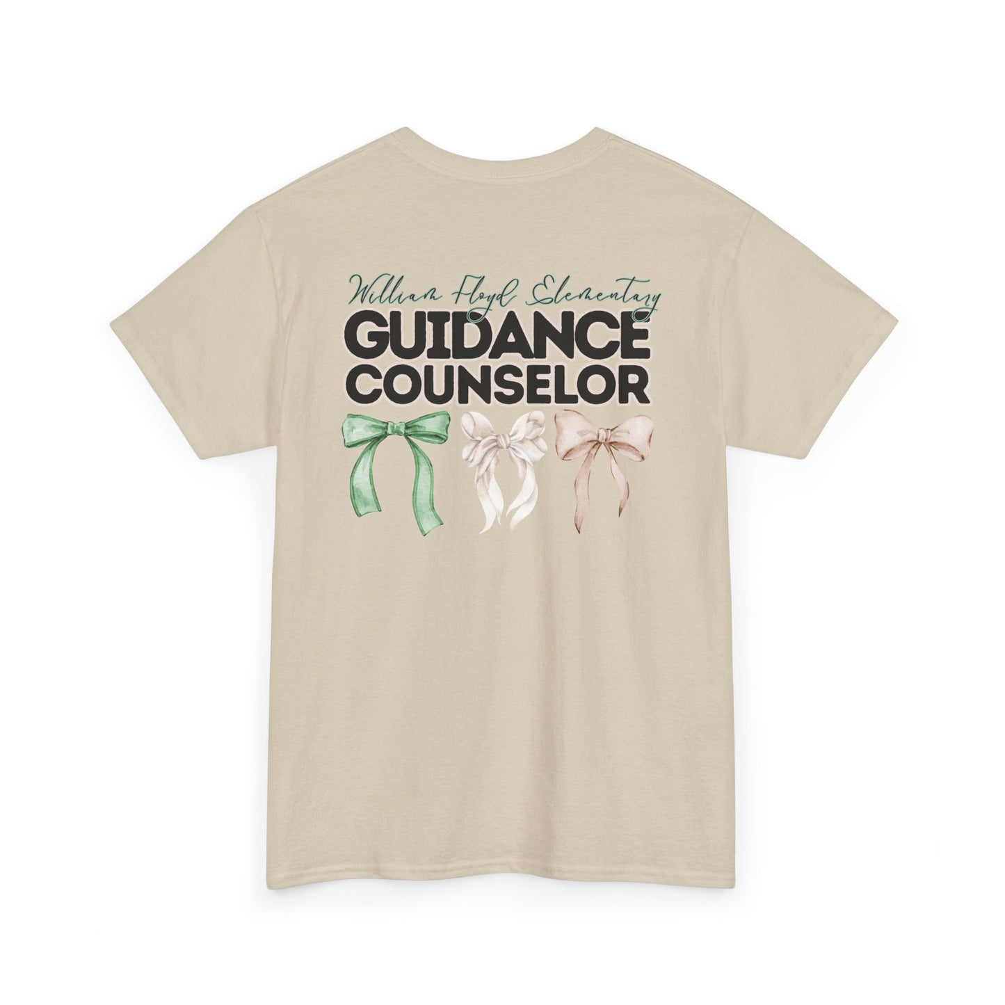 WFE Guidance Counselor and Bows- Unisex Heavy Cotton Tee with Bow Design