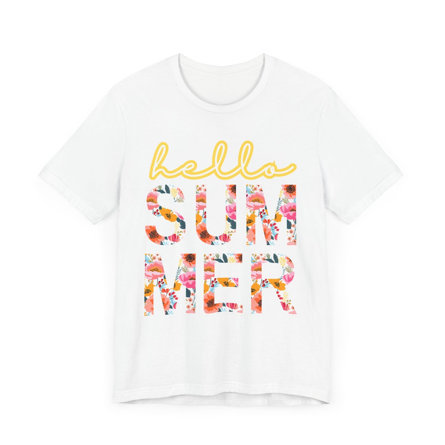 Hello Summer Tee, Summer Shirt, Unisex T-Shirt, Vacation Apparel, Gift for Beach Lovers