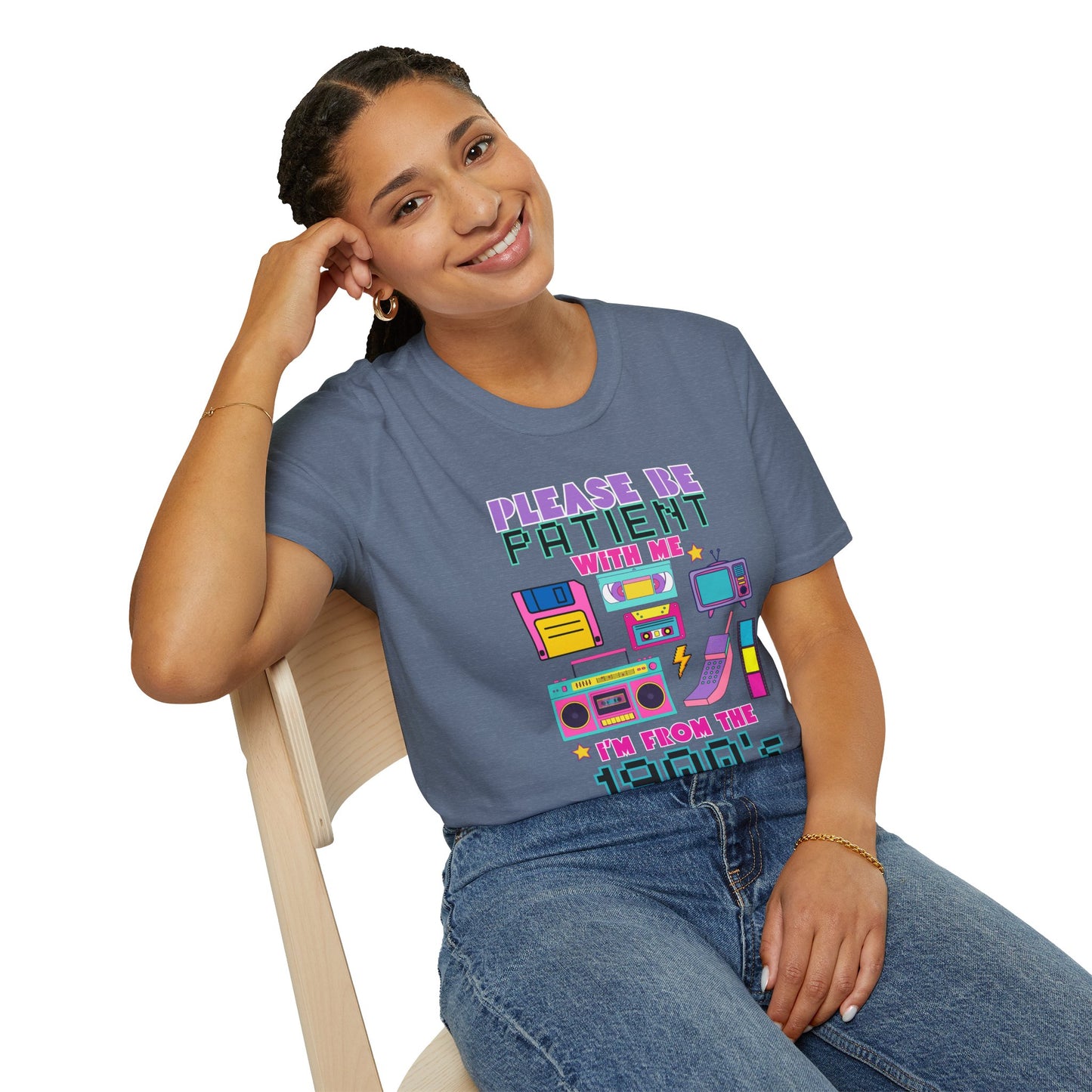 Retro 90's T-Shirt - Please Be Patient, Teacher Vintage- Unisex Graphic Tee