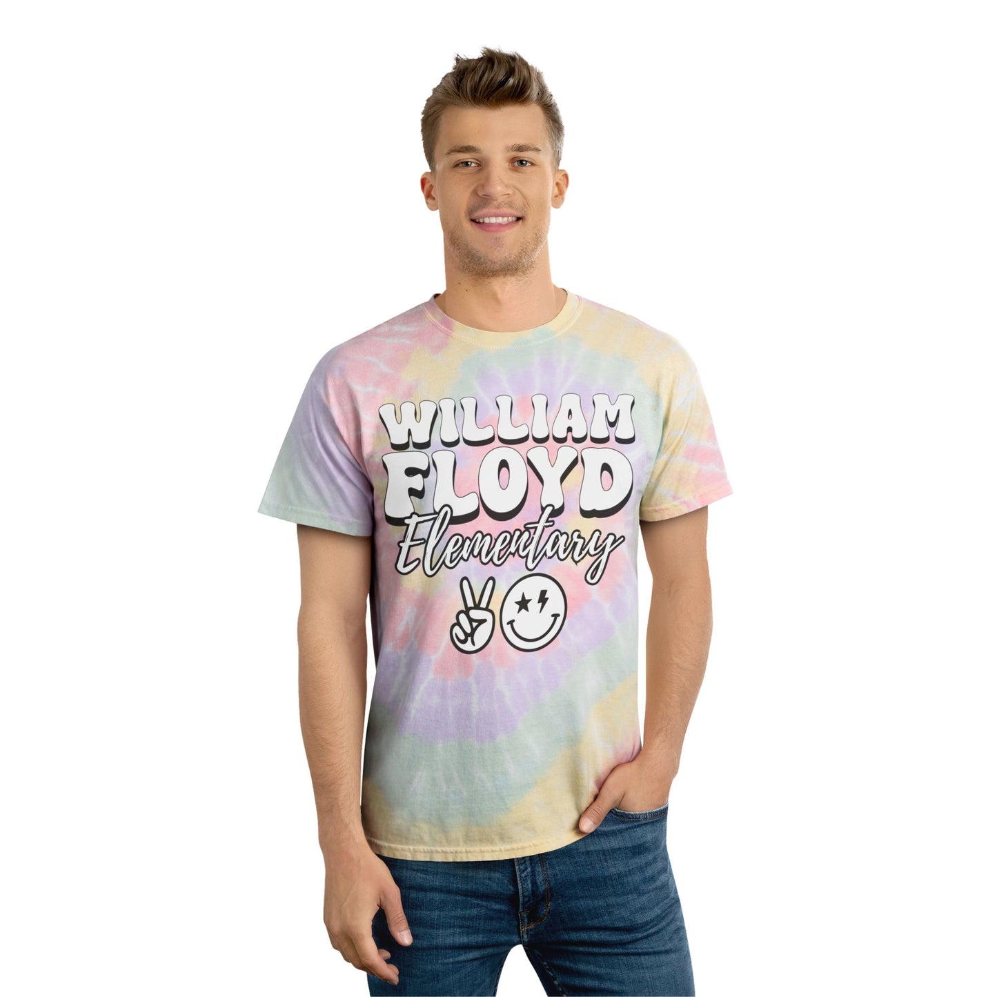 William Floyd Elementary Tie-Dye Tee - Fun Spiral Design