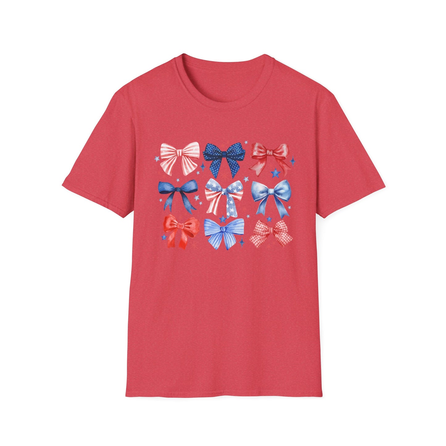 Patriotic Bow Graphic Tee for Celebrations- Holiday