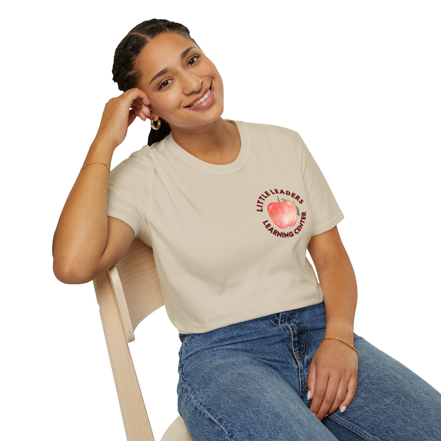 Little Leaders Teacher w/ Apple Design Unisex Softstyle T-Shirt