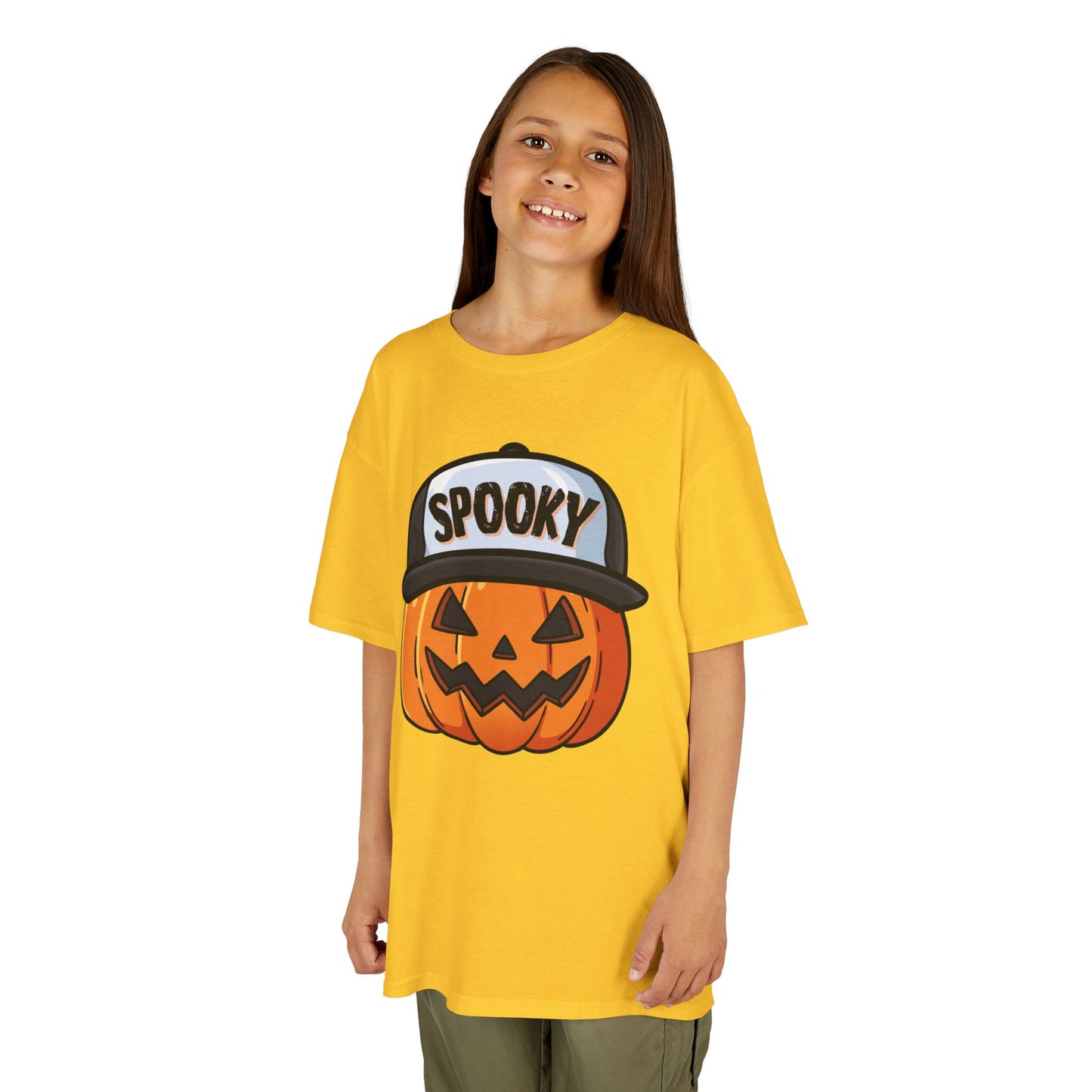 Spooky Pumpkin w/ Hat | Halloween | Kids Cotton™ Tee