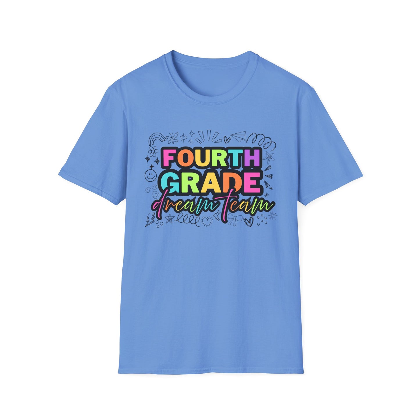 Dream Team- 4th Grade- Unisex Softstyle T-Shirt- Teacher Life