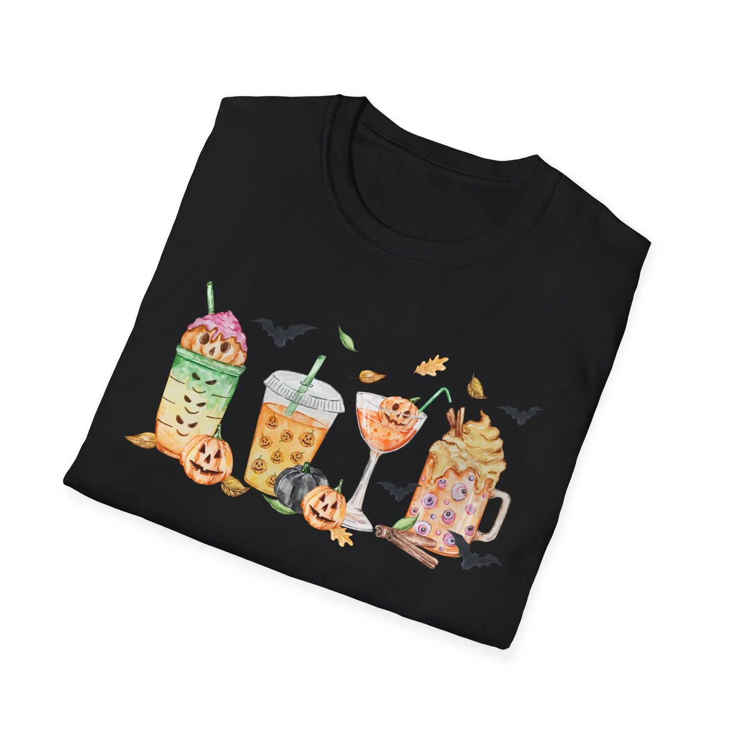 Halloween Beverage Themed T-Shirt- Unisex Softstlye