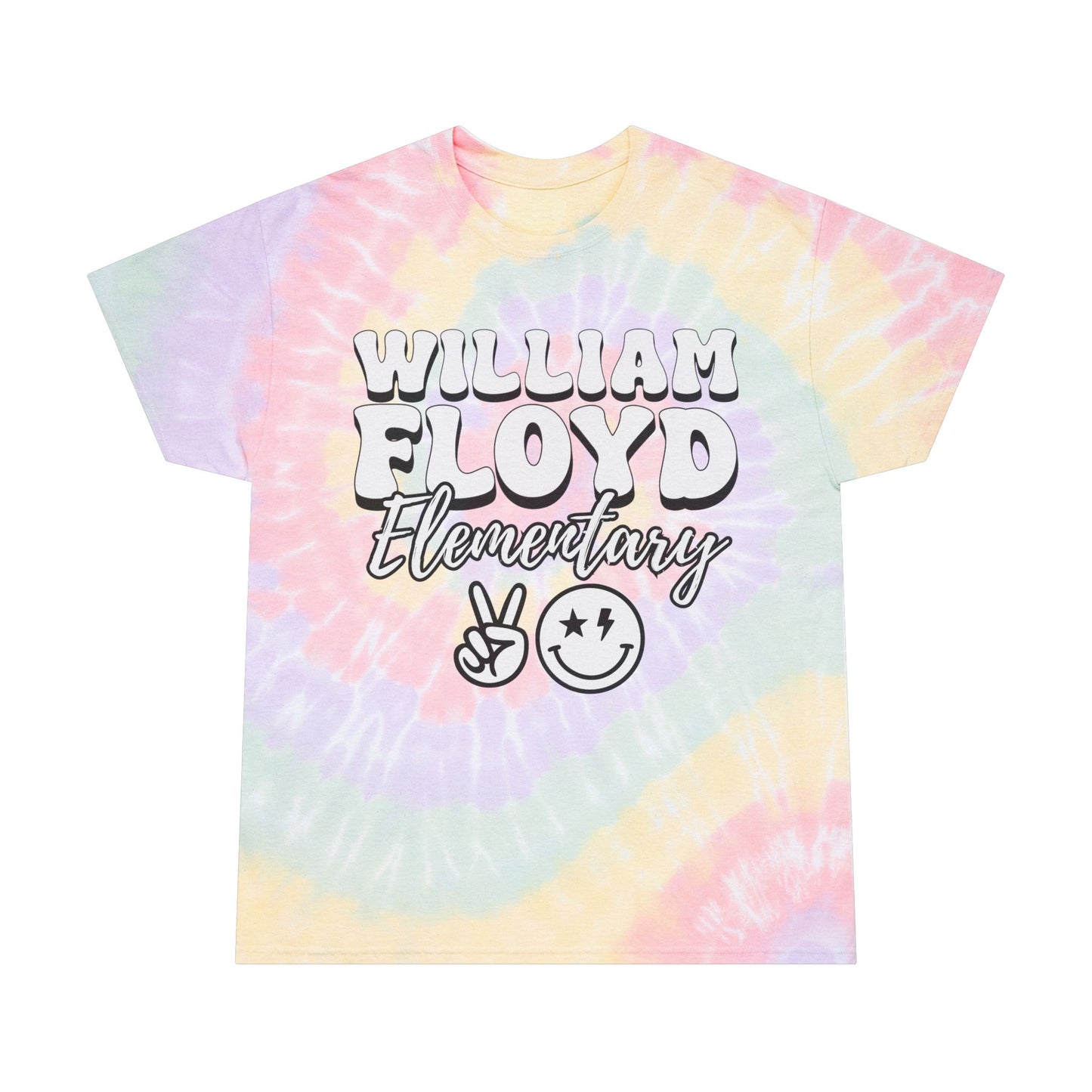 William Floyd Elementary Tie-Dye Tee - Fun Spiral Design