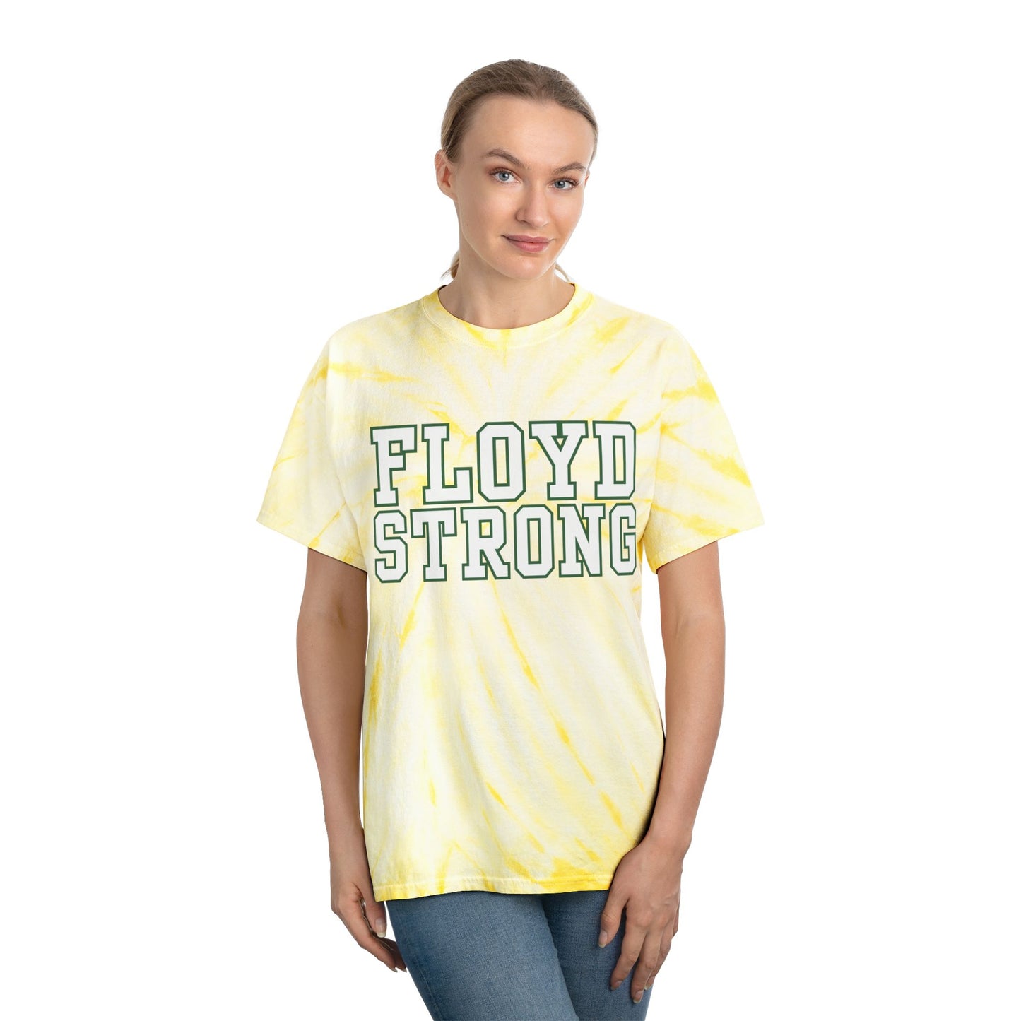 Floyd Strong Tie-Dye Tee - Bright Yellow Cyclone T-Shirt for Positive Vibes