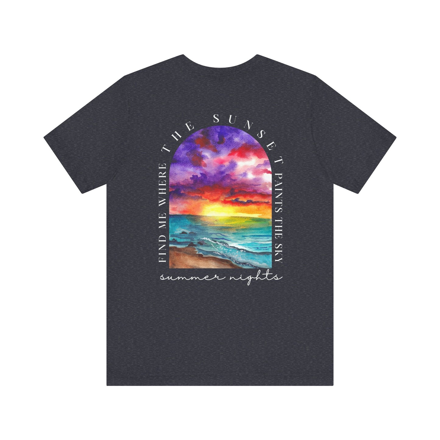 Sunset Lovers Tee, Summer Vibes T-Shirt, Unisex Graphic Tee, Beach Sunset Shirt