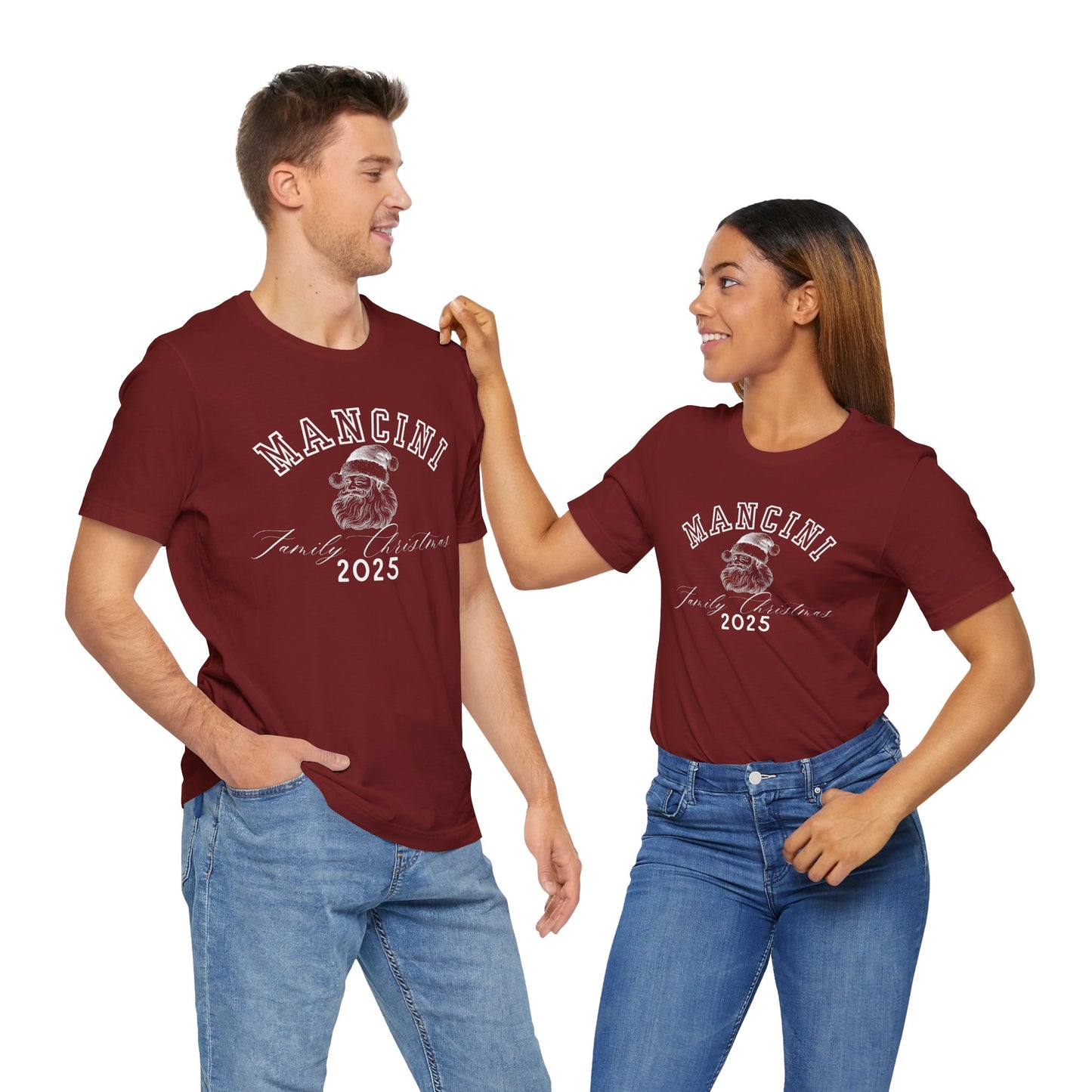 FAMILY CHRISTMAS- SANTA- Unisex Jersey Short Sleeve Tee