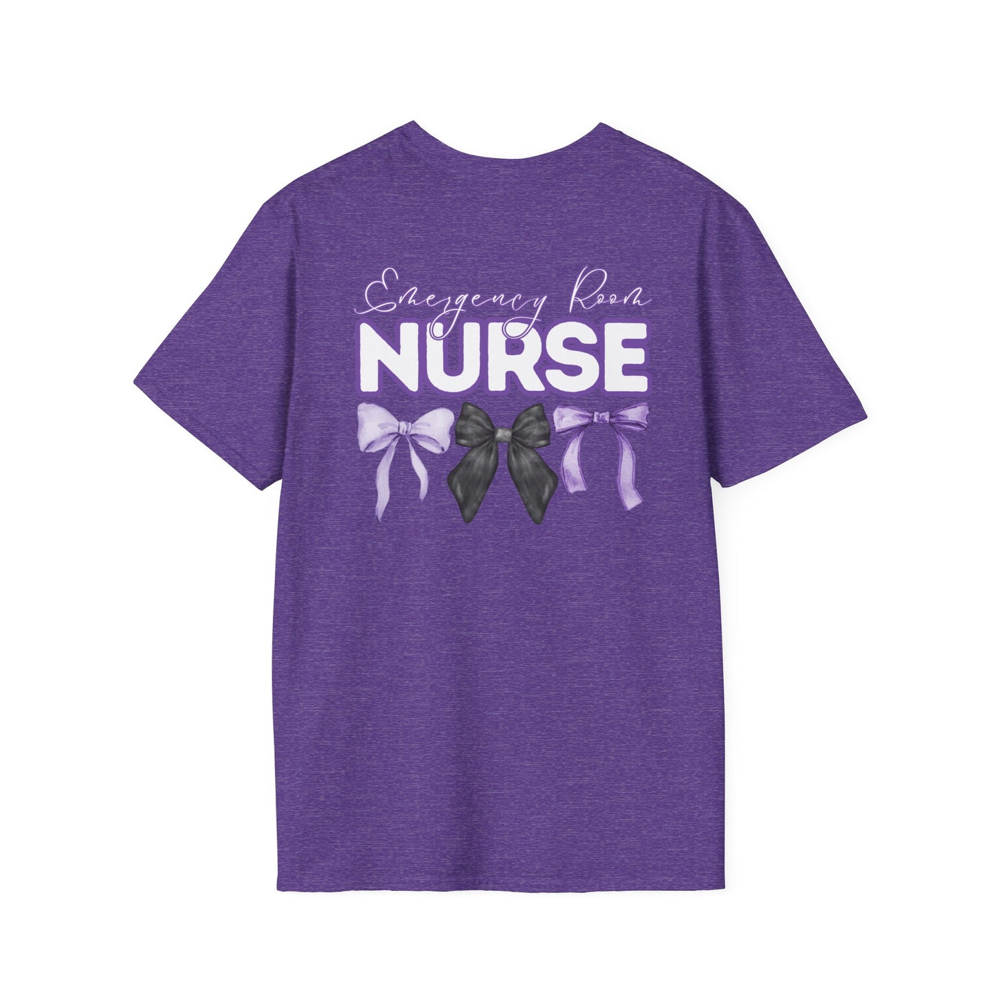 ER Nurse Appreciation T-Shirt with Bows - Softstyle Unisex Tee- Healthcare
