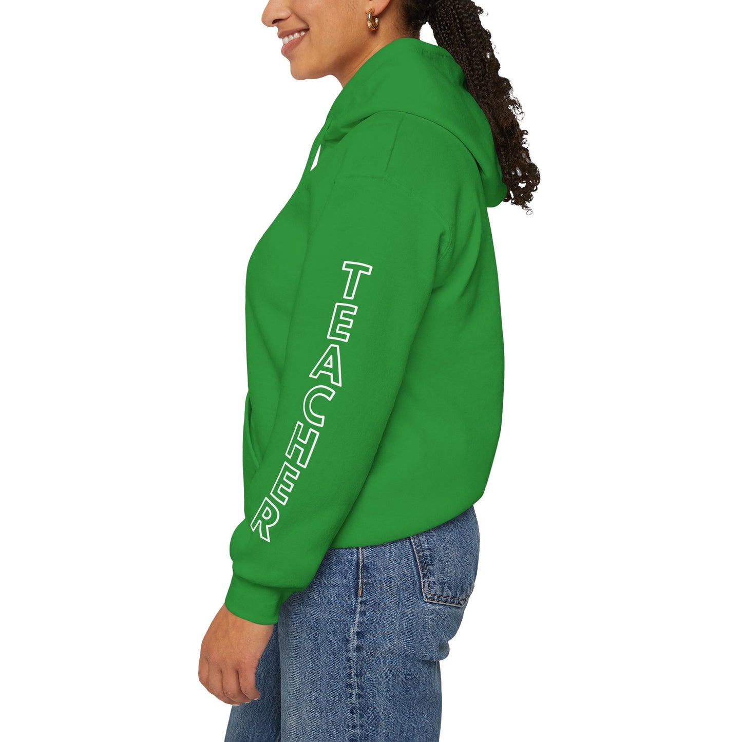 Little Leaders Teacher Simple Design Hoodie w/ Teacher on Sleeve - Cozy Unisex Sweatshirt