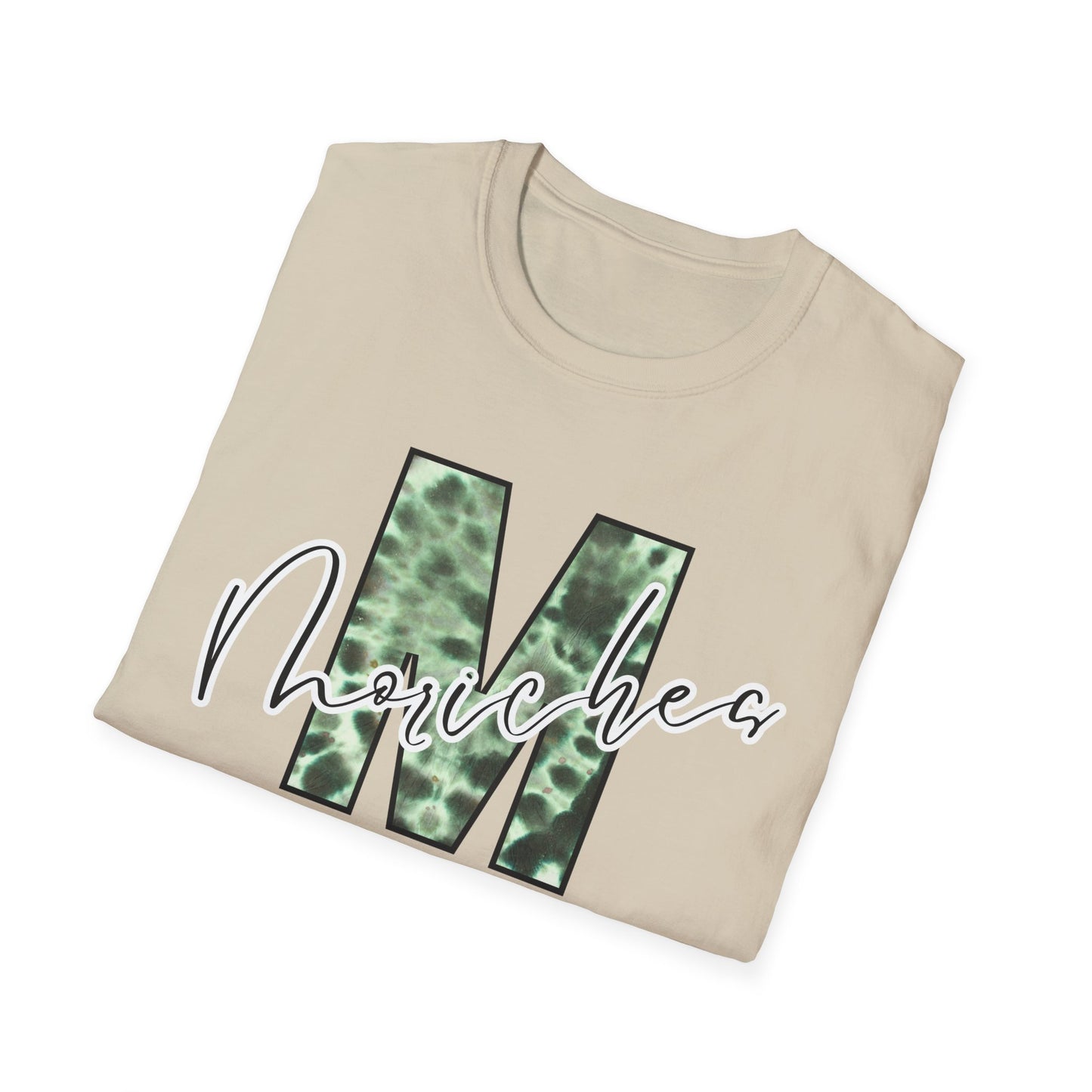 Tie Dye Moriches Stylish Unisex Softstyle T-Shirt with Moriches Design