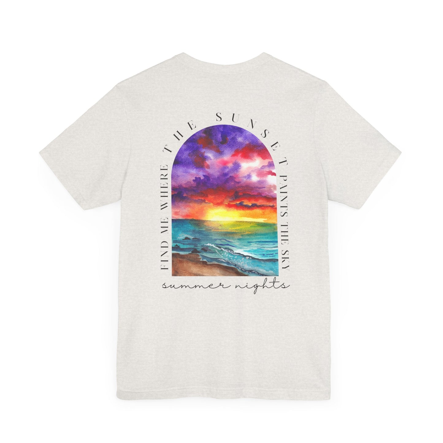 Sunset Lovers Tee, Summer Vibes T-Shirt, Unisex Graphic Tee, Beach Sunset Shirt
