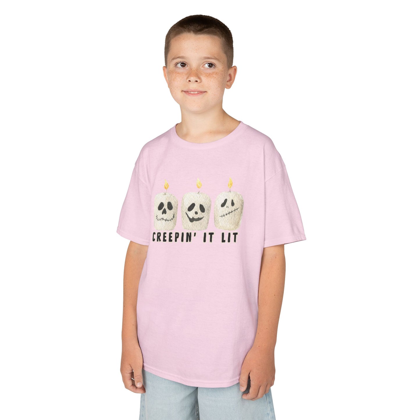 Creepin' It Lit Kids Tee, Halloween Shirt for Kids