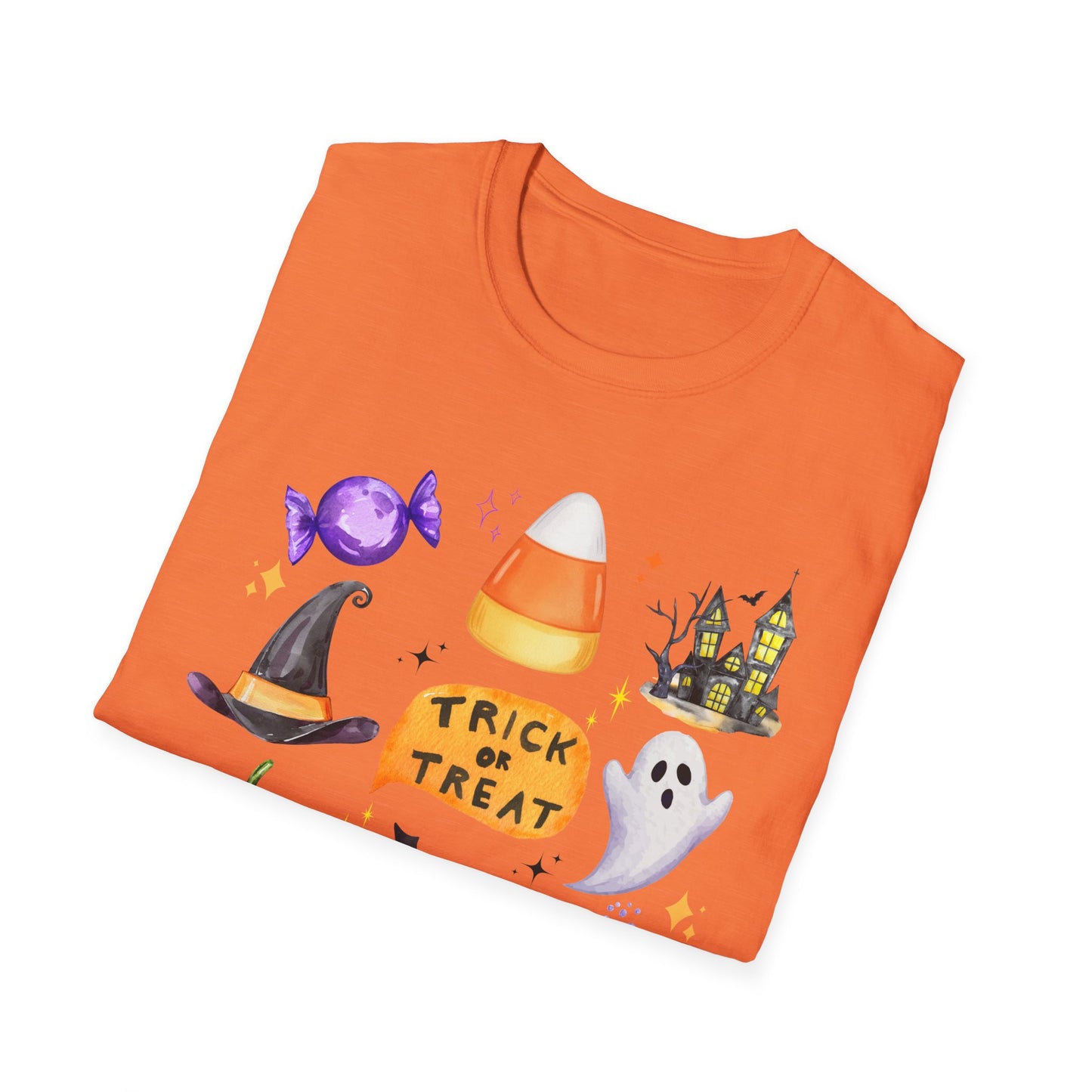 Halloween- Trick or Treat Themed T-Shirt- Unisex Softstlye