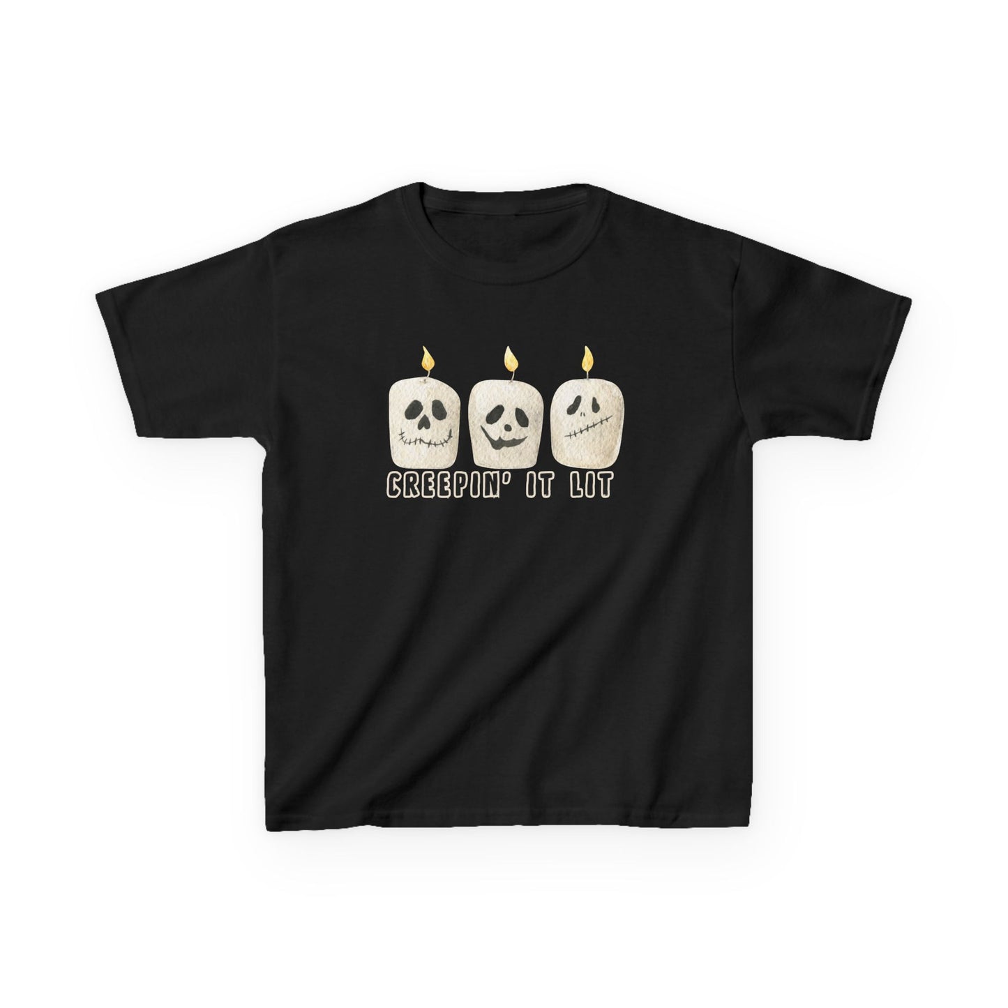 Creepin' It Lit Kids Tee, Halloween Shirt for Kids