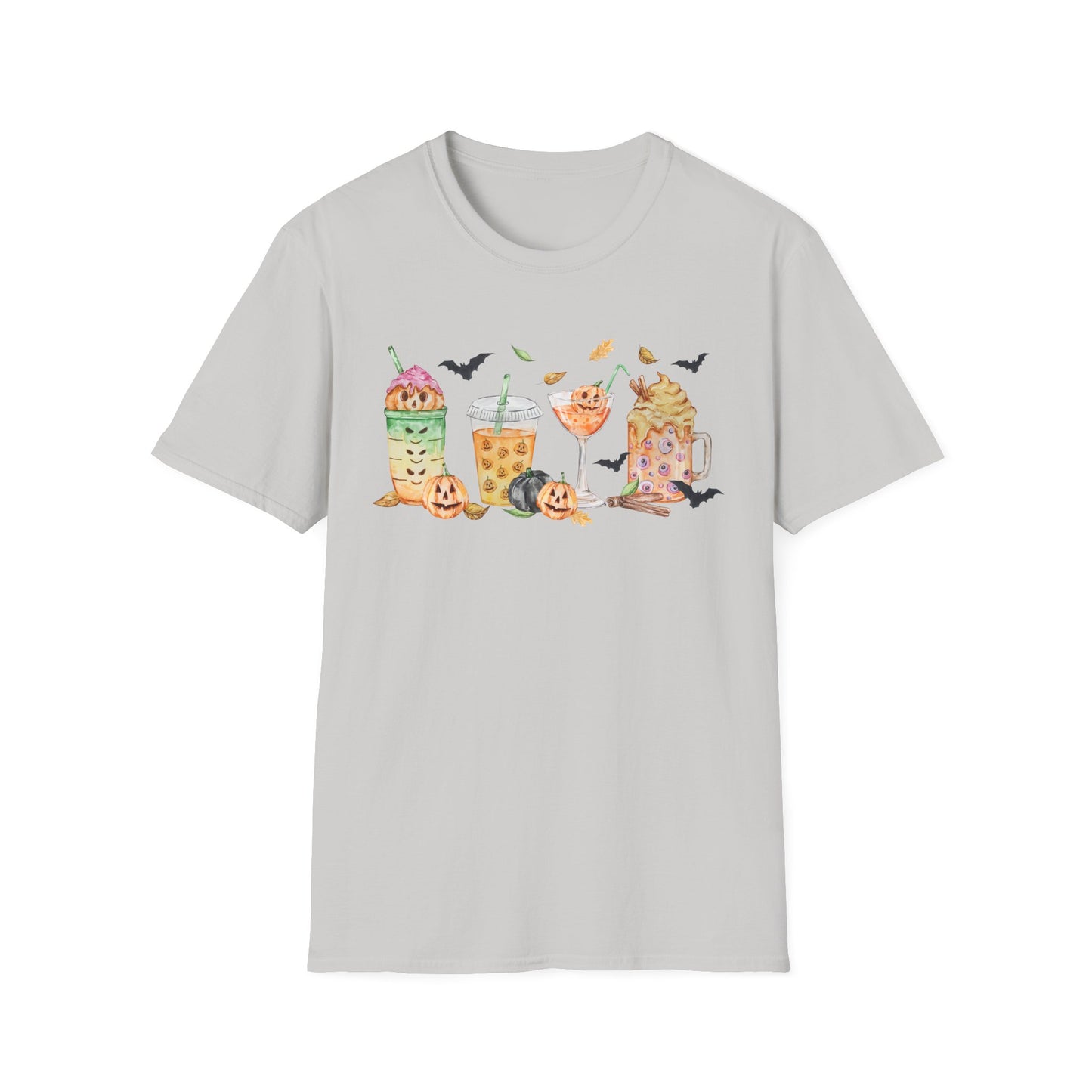 Halloween Beverage Themed T-Shirt- Unisex Softstlye
