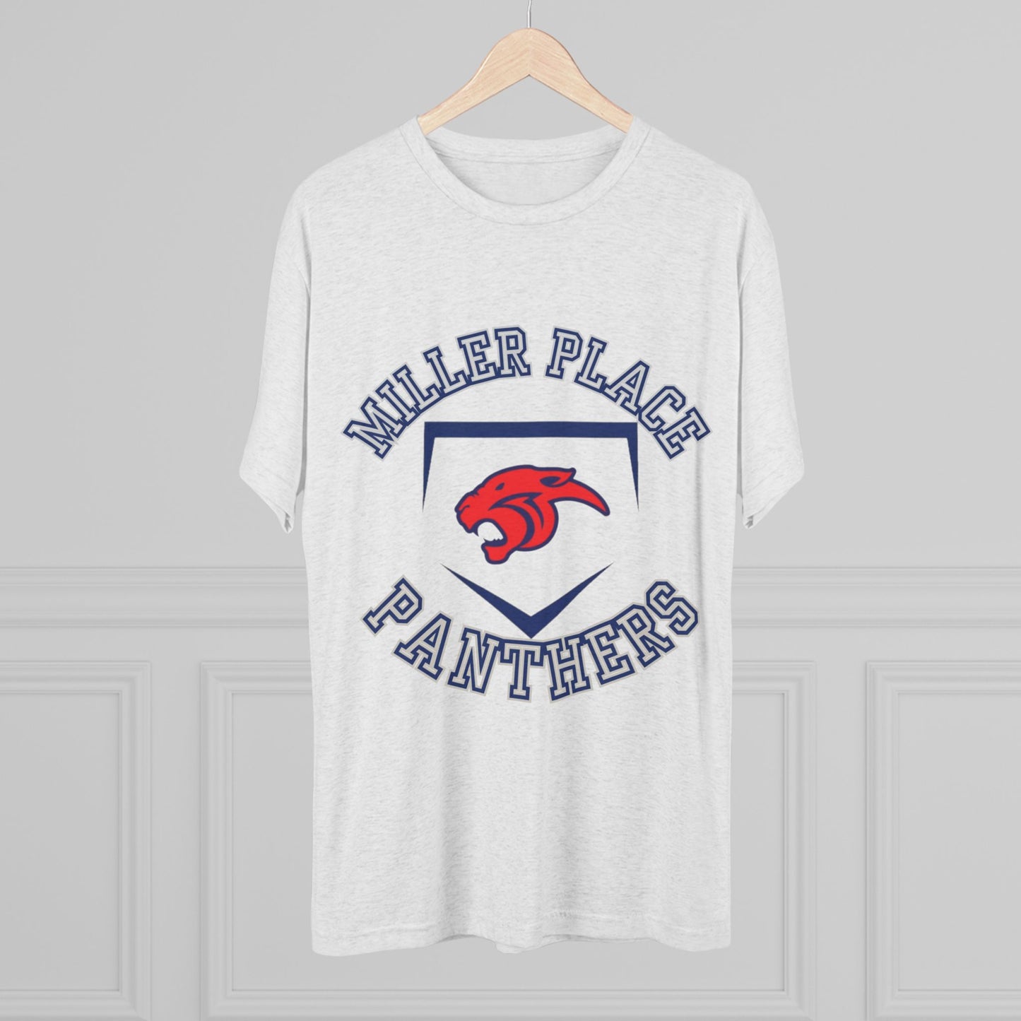 Miller Place Panthers Unisex Crew Tee - Comfortable Tri-Blend Shirt for Sports Fans
