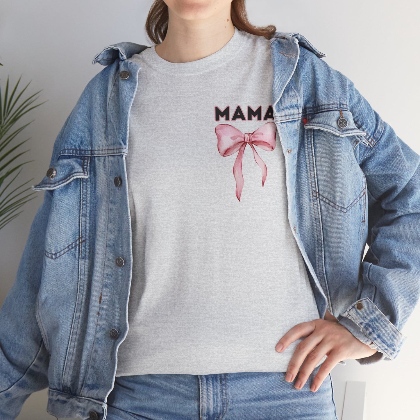 Mama Pink Bow Unisex Heavy Cotton Tee - All Day Everyday
