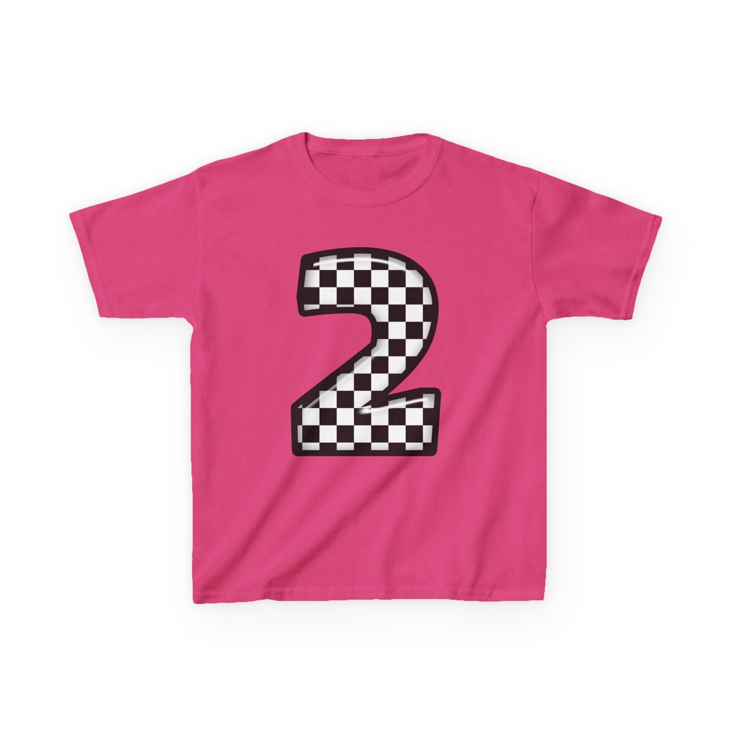 Mini-Checkered Number 2 Tee - Perfect for Birthdays and Celebrations