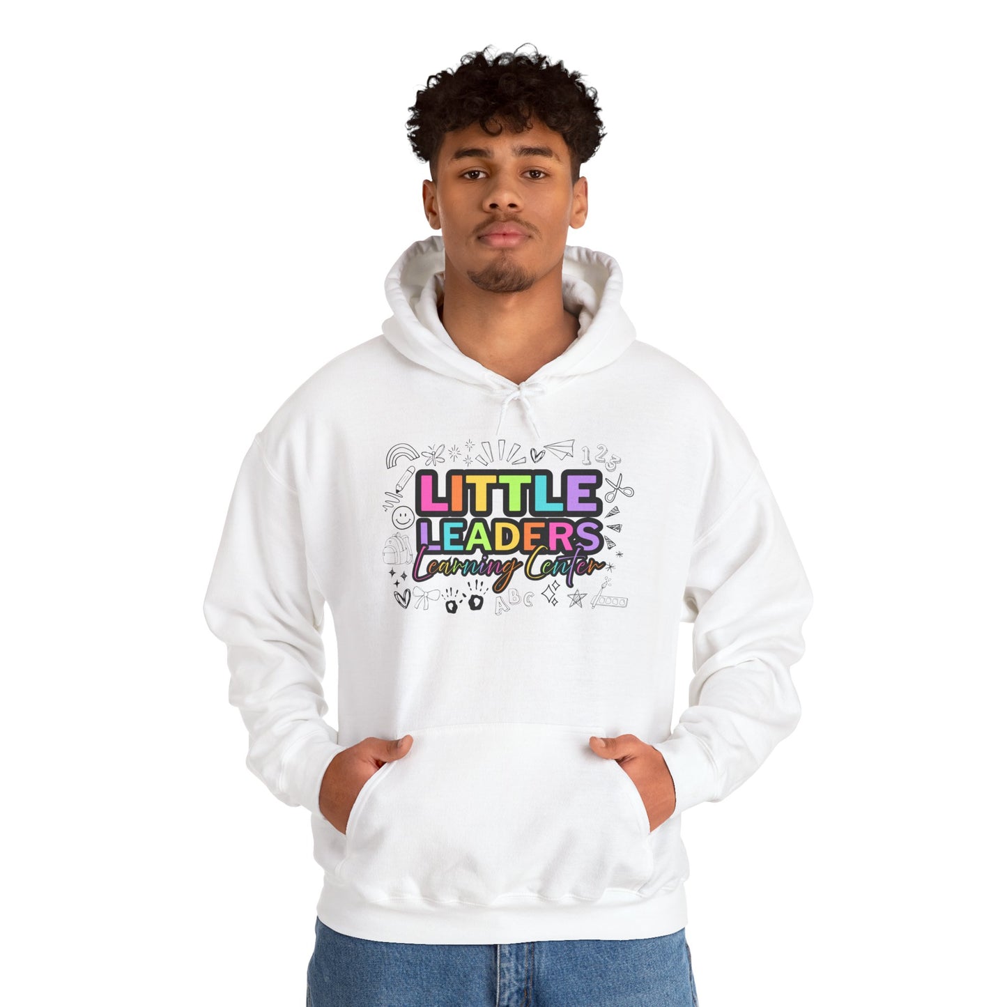 Little Leaders Doodle Design Hoodie - Cozy Unisex Sweatshirt