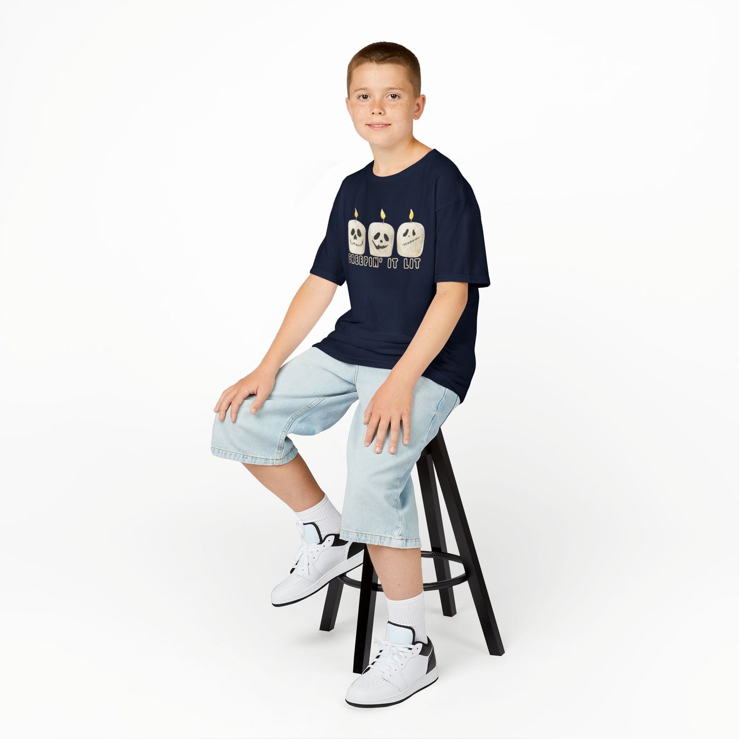 Creepin' It Lit Kids Tee, Halloween Shirt for Kids