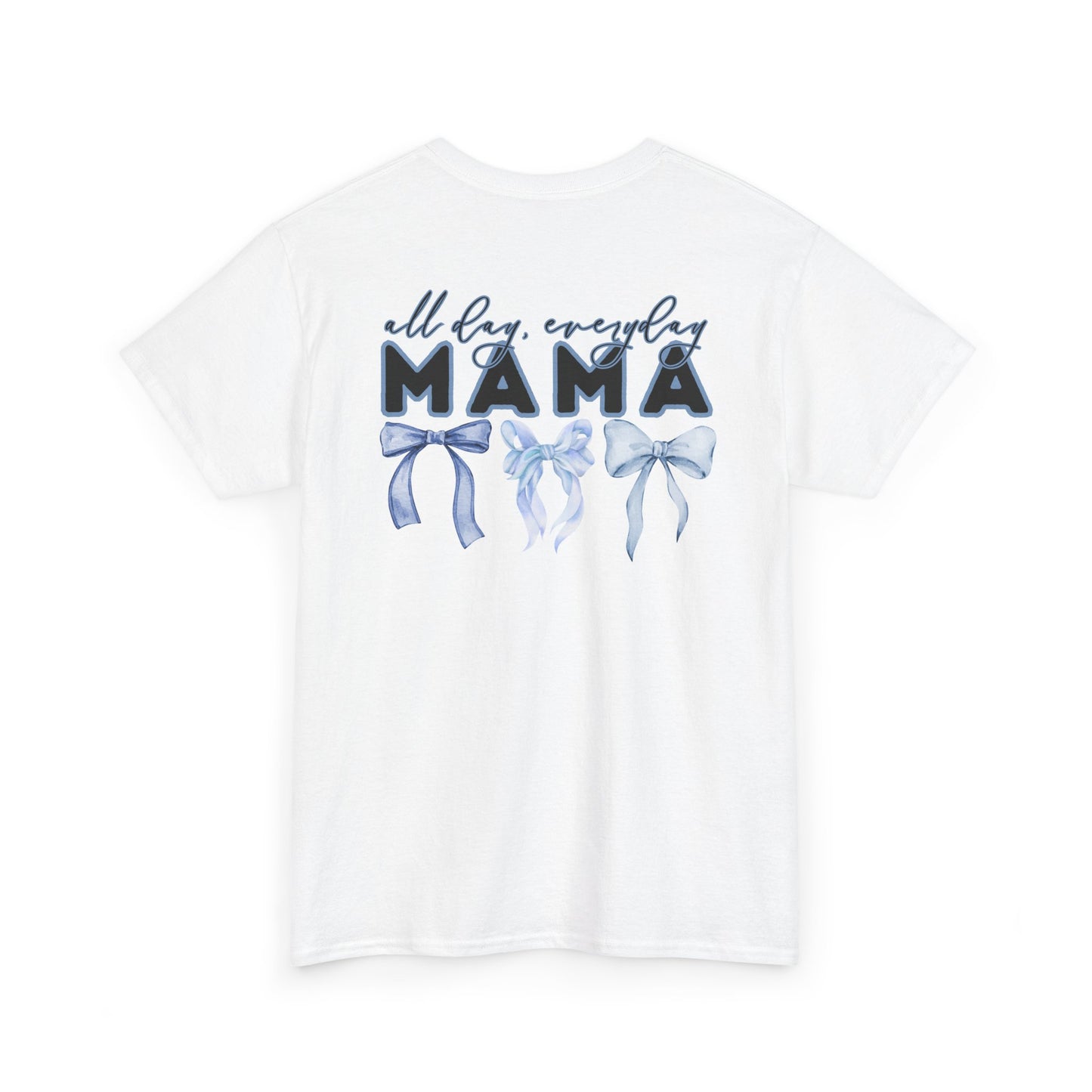 Mama Blue Bow Unisex Heavy Cotton Tee - All Day Everyday