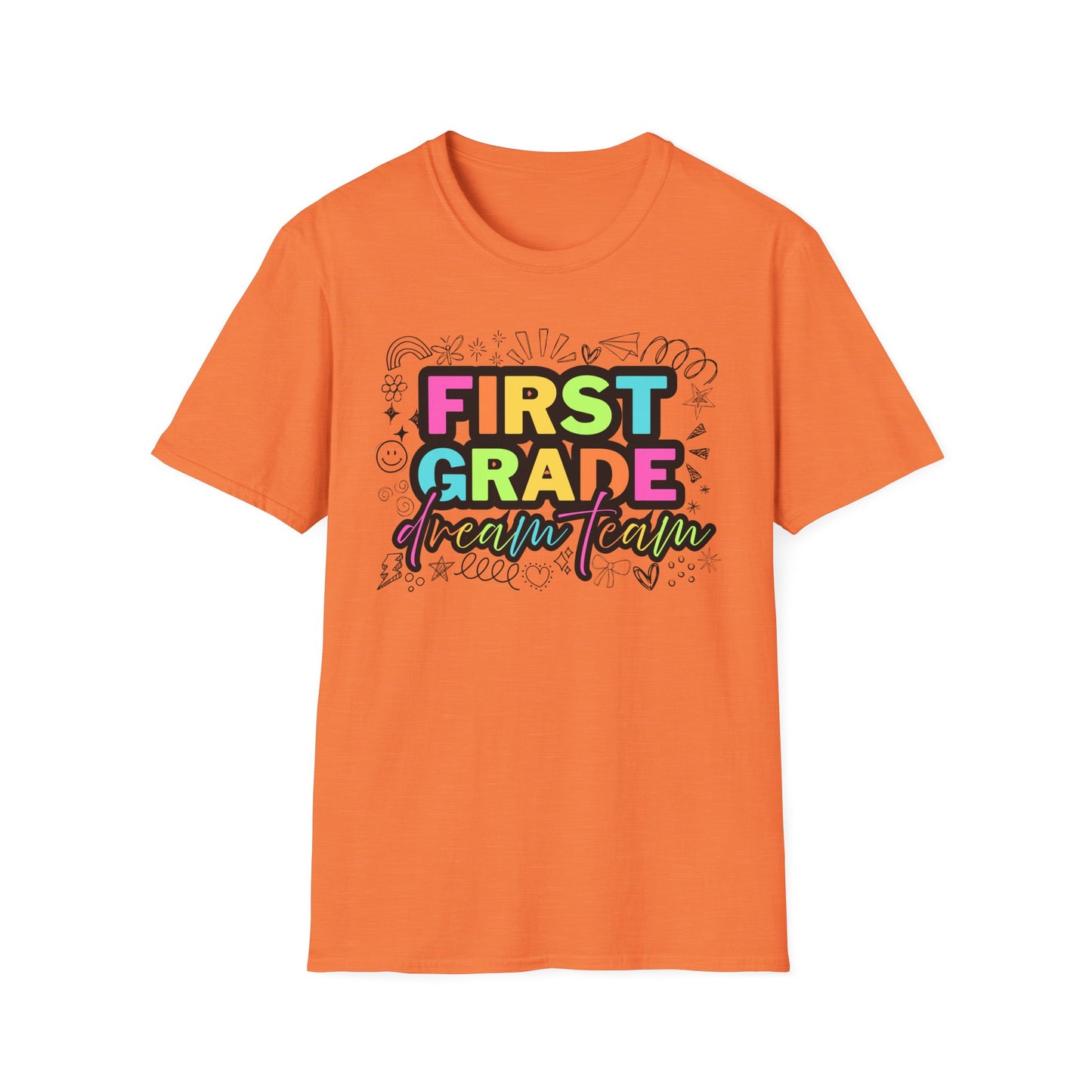 Dream Team- 1st Grade- Unisex Softstyle T-Shirt- Teacher Life