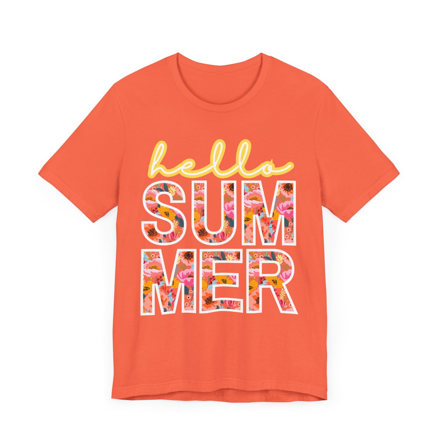 Hello Summer Tee, Summer Shirt, Unisex T-Shirt, Vacation Apparel, Gift for Beach Lovers