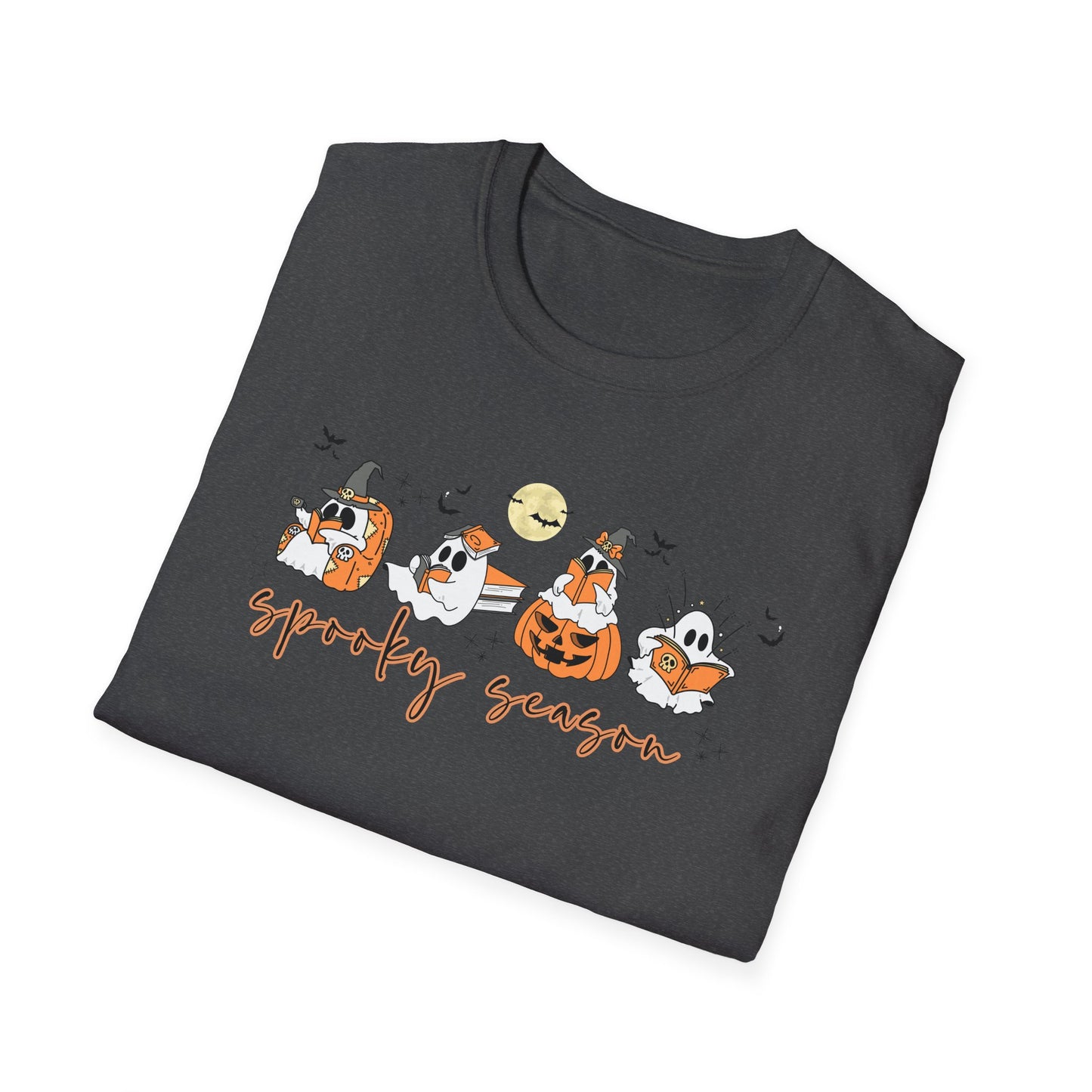 Reading Ghosts- Spooky Season, Unisex Softstyle Tee