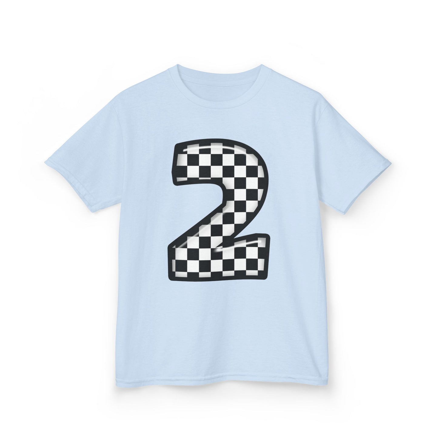 Mini-Checkered Number 2 Tee - Perfect for Birthdays and Celebrations