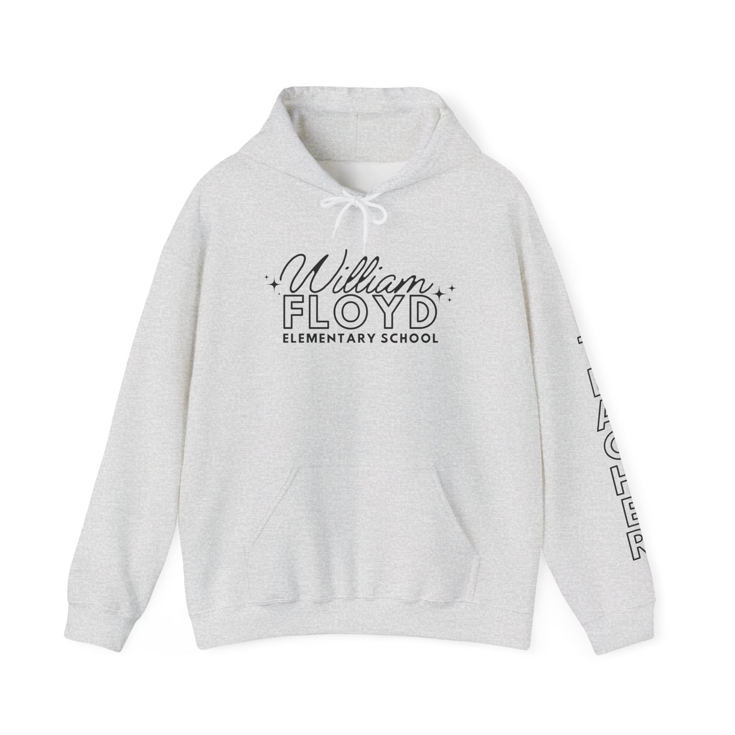 WFE Teacher Simple Design Hoodie w/ Teacher on Sleeve - Cozy Unisex Sweatshirt