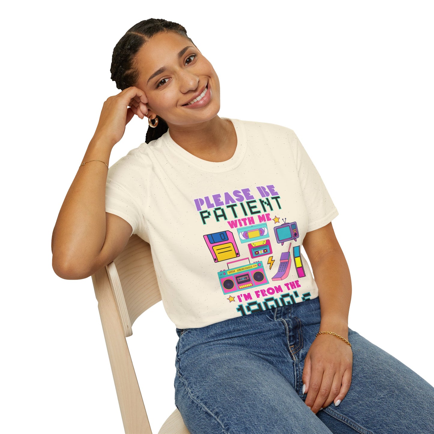 Retro 90's T-Shirt - Please Be Patient, Teacher Vintage- Unisex Graphic Tee