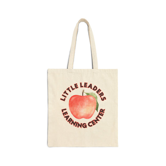 Little Leaders w/ Apple Design Cotton Canvas Tote Bag