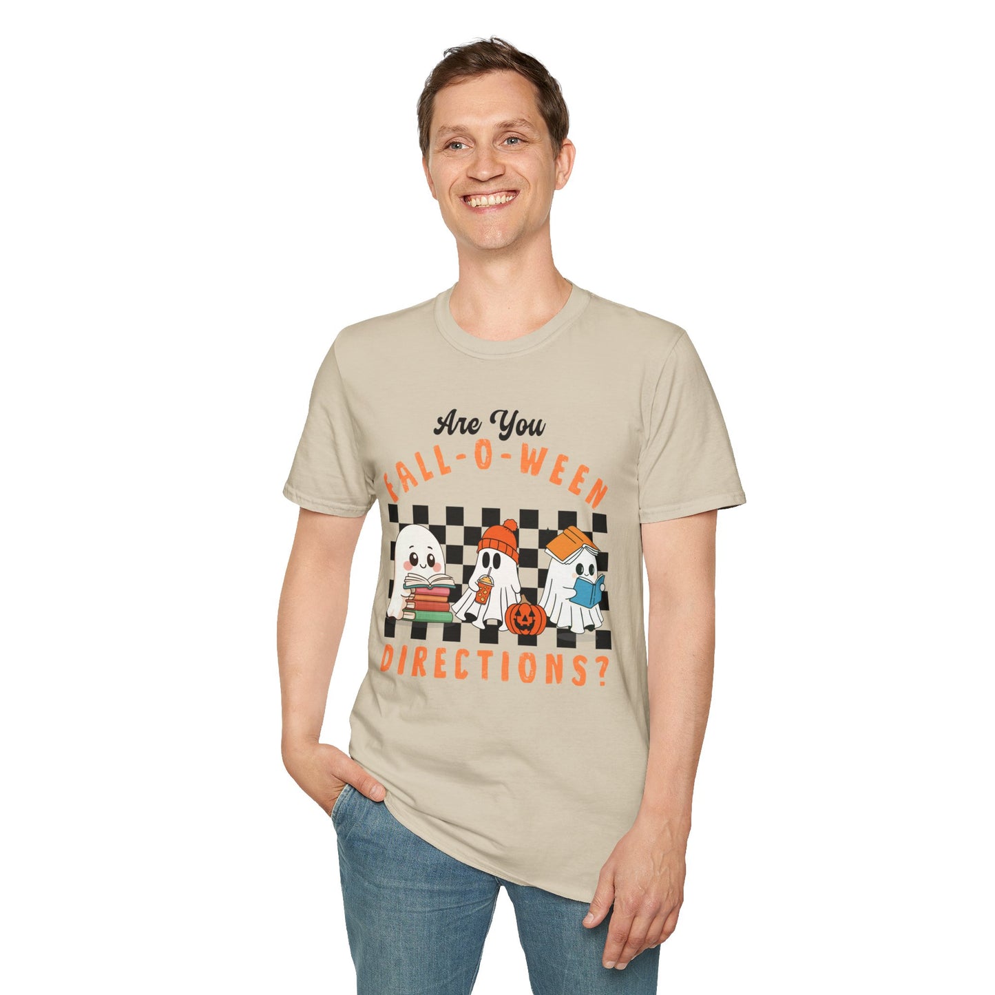 Whimsical Fall-O-Ween Teacher T-Shirt - Holiday- Softstyle Unisex Tee