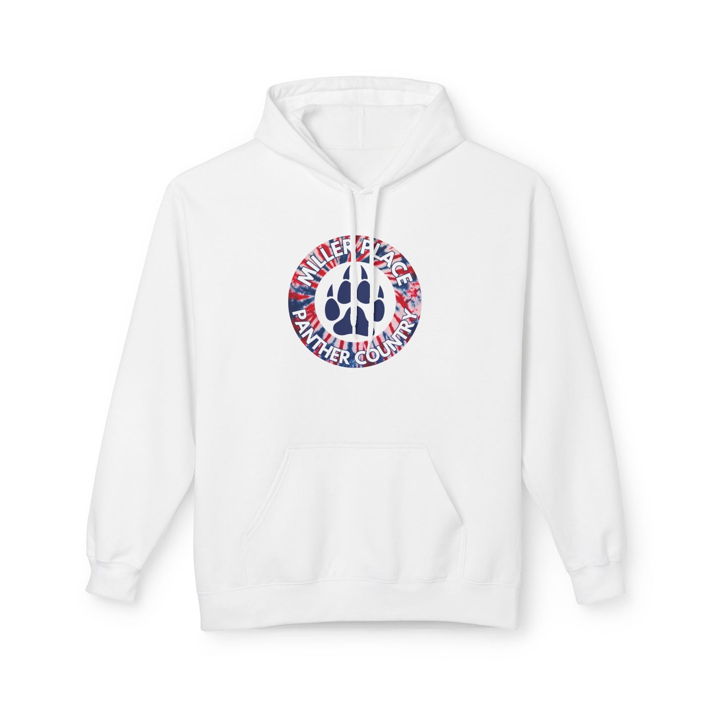 Miller Place Panther Country -Unisex Fleece Hoodie with Tie Dye Design