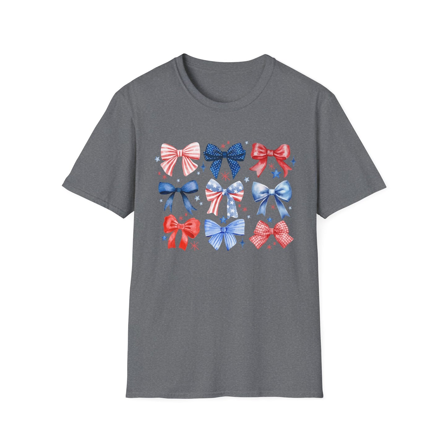 Patriotic Bow Graphic Tee for Celebrations- Holiday