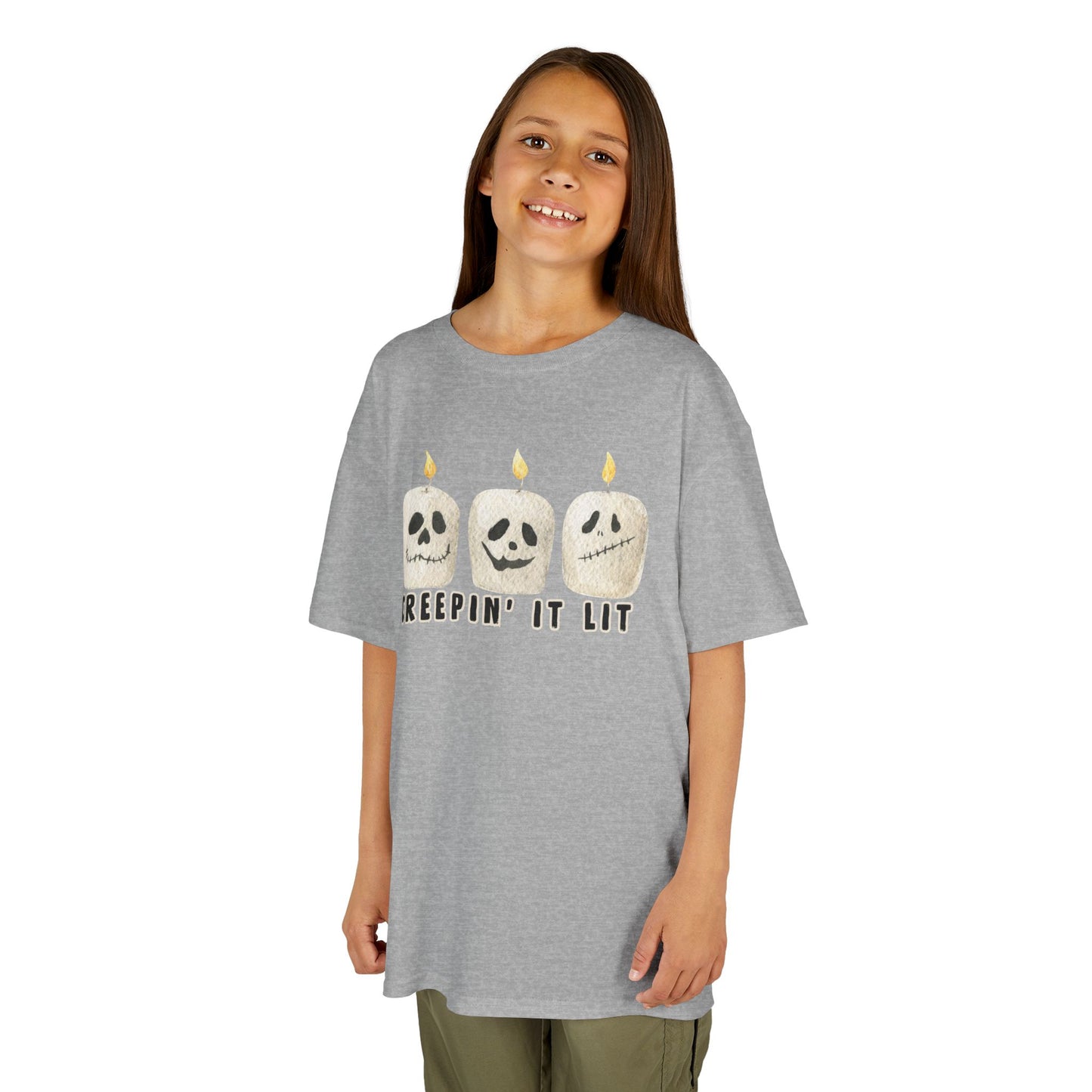 Creepin' It Lit Kids Tee, Halloween Shirt for Kids