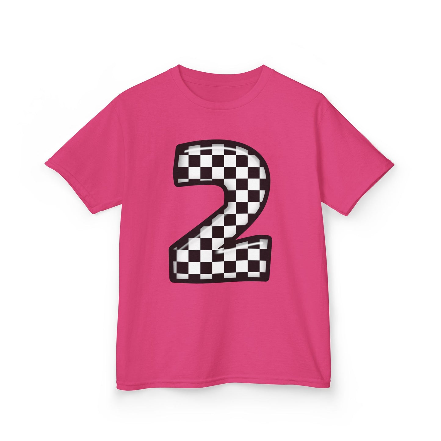 Mini-Checkered Number 2 Tee - Perfect for Birthdays and Celebrations