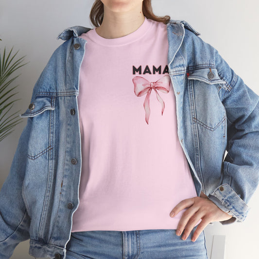Mama Pink Bow Unisex Heavy Cotton Tee - All Day Everyday
