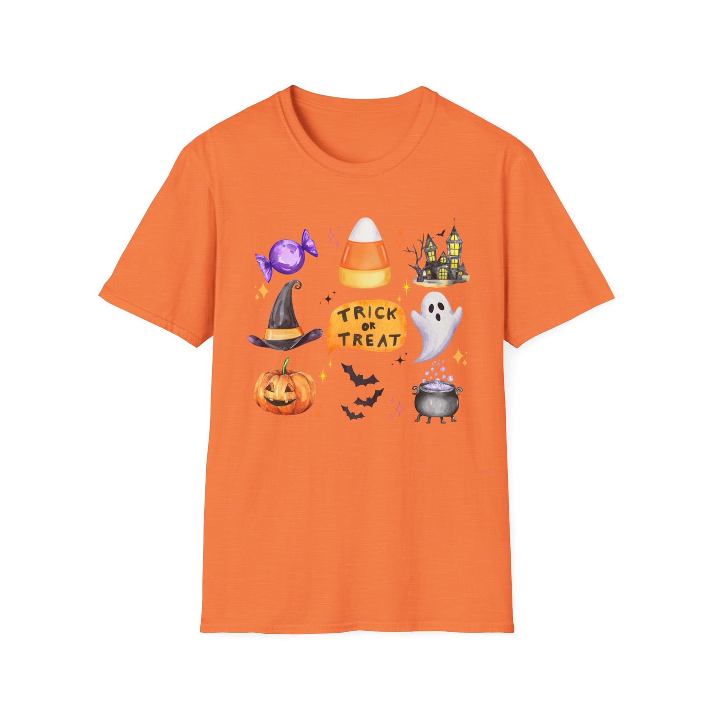 Halloween- Trick or Treat Themed T-Shirt- Unisex Softstlye