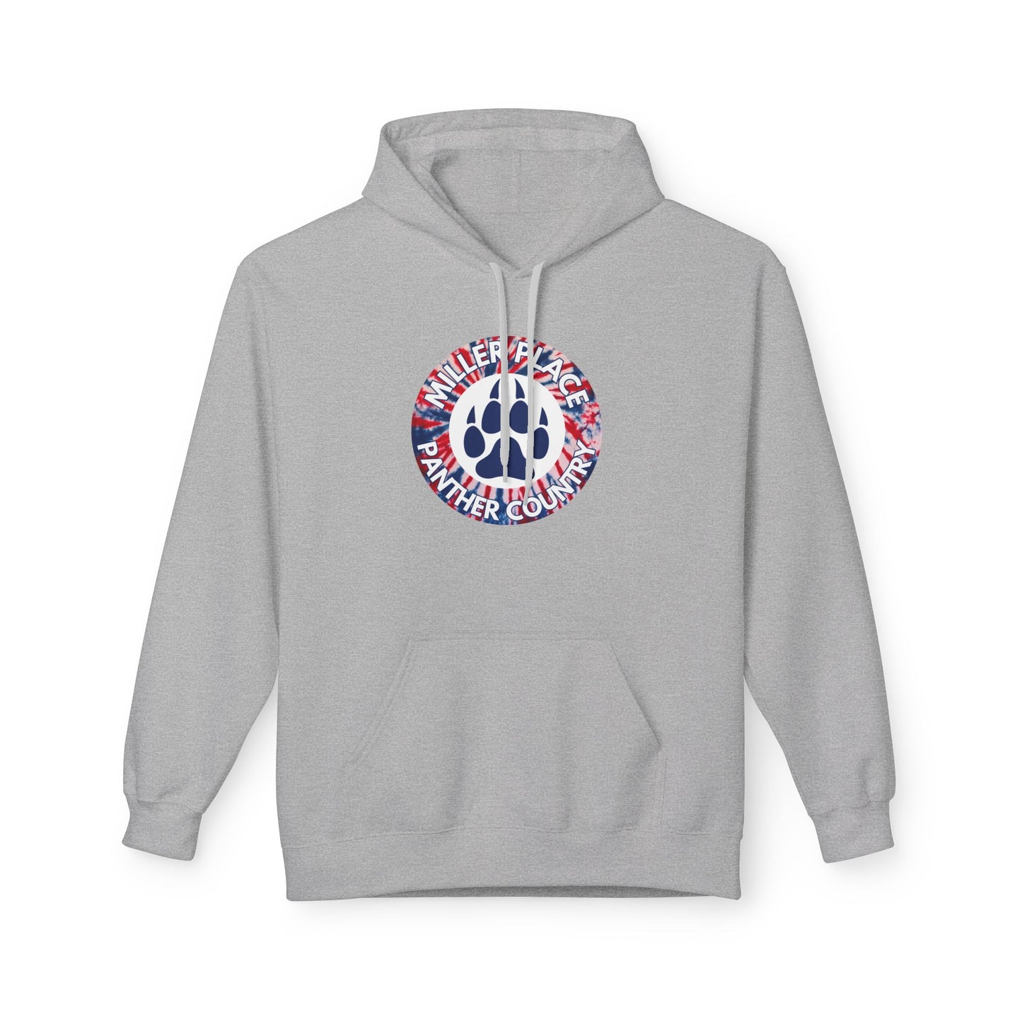 Miller Place Panther Country -Unisex Fleece Hoodie with Tie Dye Design