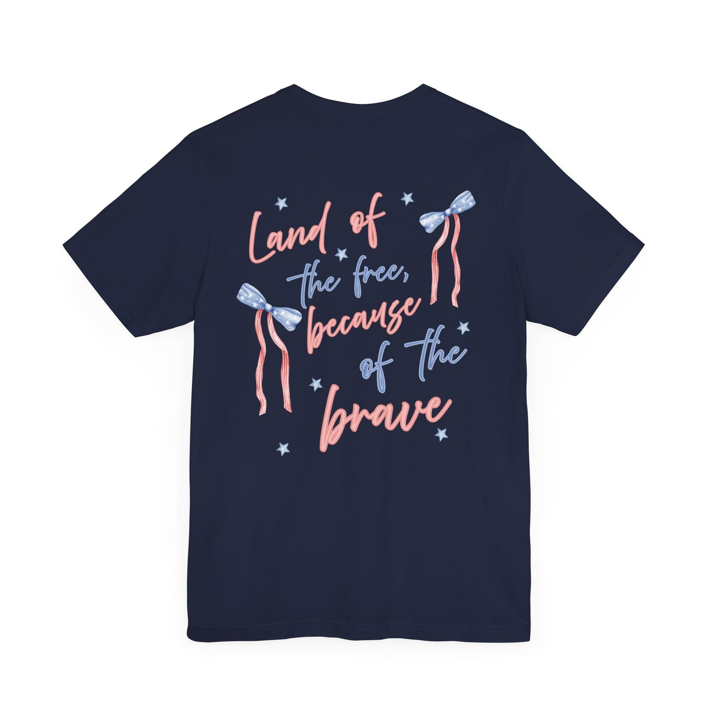 Land of the Free Tee with Bow | Perfect for all of America's Holidays